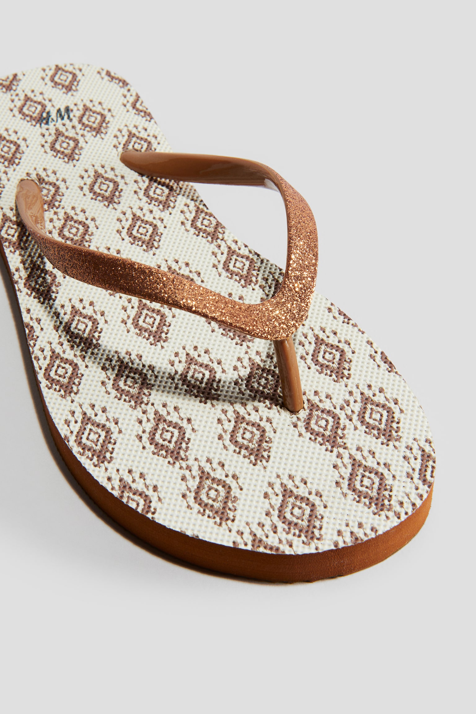 Flip-flops - Beige/patterned/Black - 3