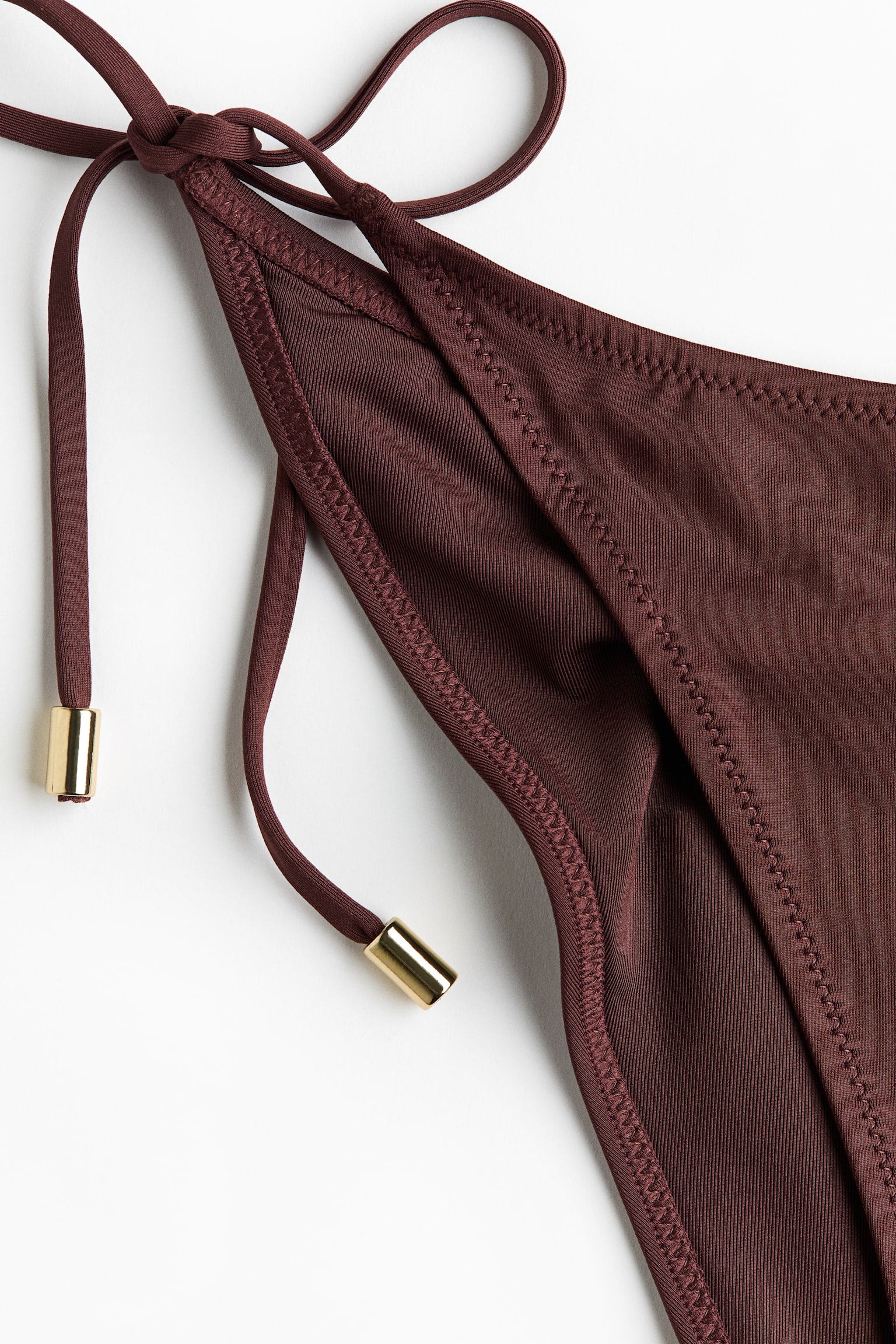 Tie tanga bikini bottoms-Dark brown - 6