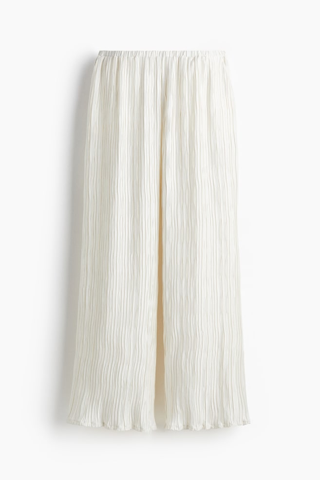 Schlupfhose aus Crinklestoff - Weiß/Braun/Schwarz/Dunkles Khakigrün - 1
