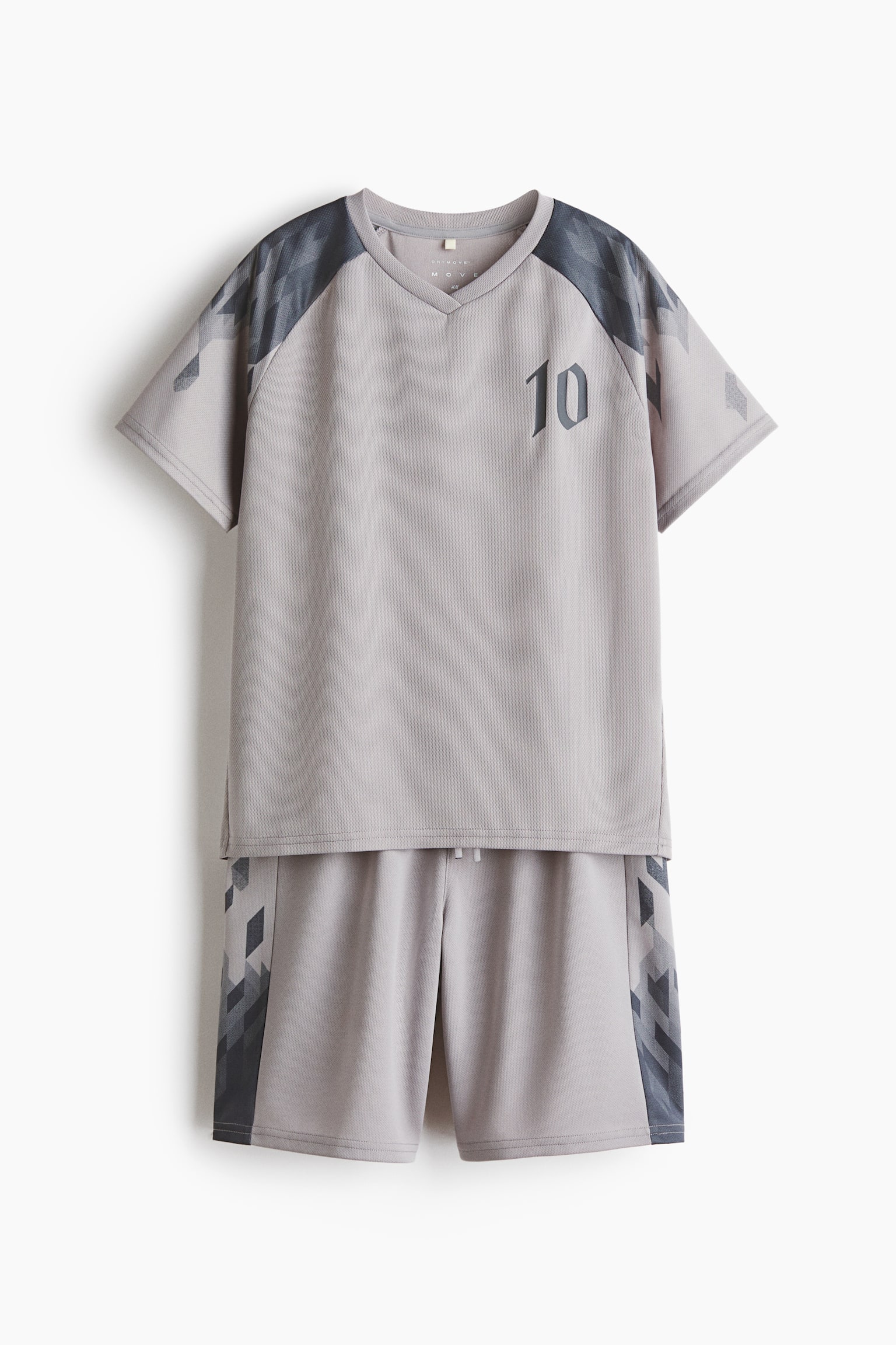 Conjunto de futbol de 2 piezas con DryMove™ - Gris claro/10/Azul marino/Diseño/Rojo/Diseño - 1