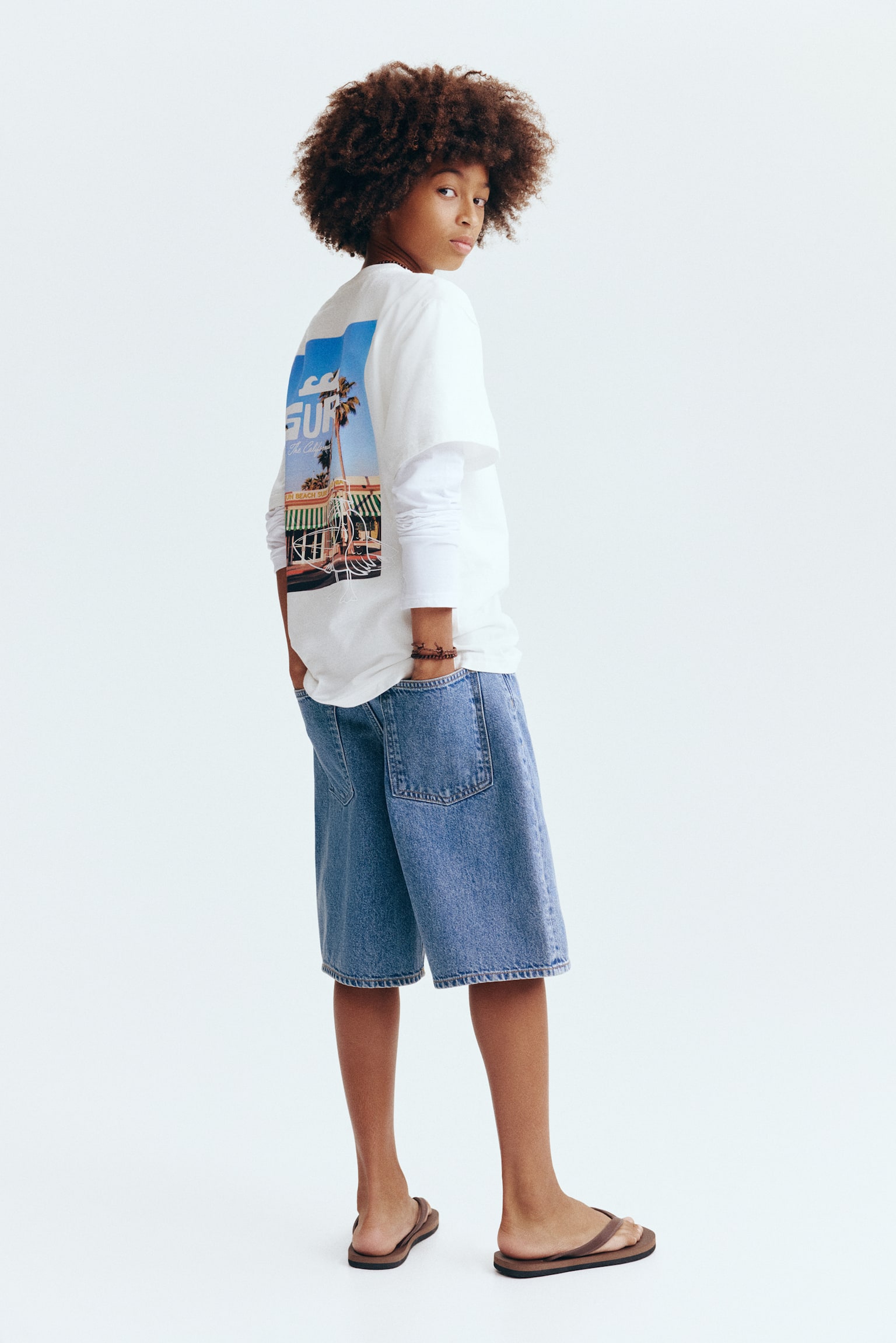 Baggy Fit Denim shorts - 4