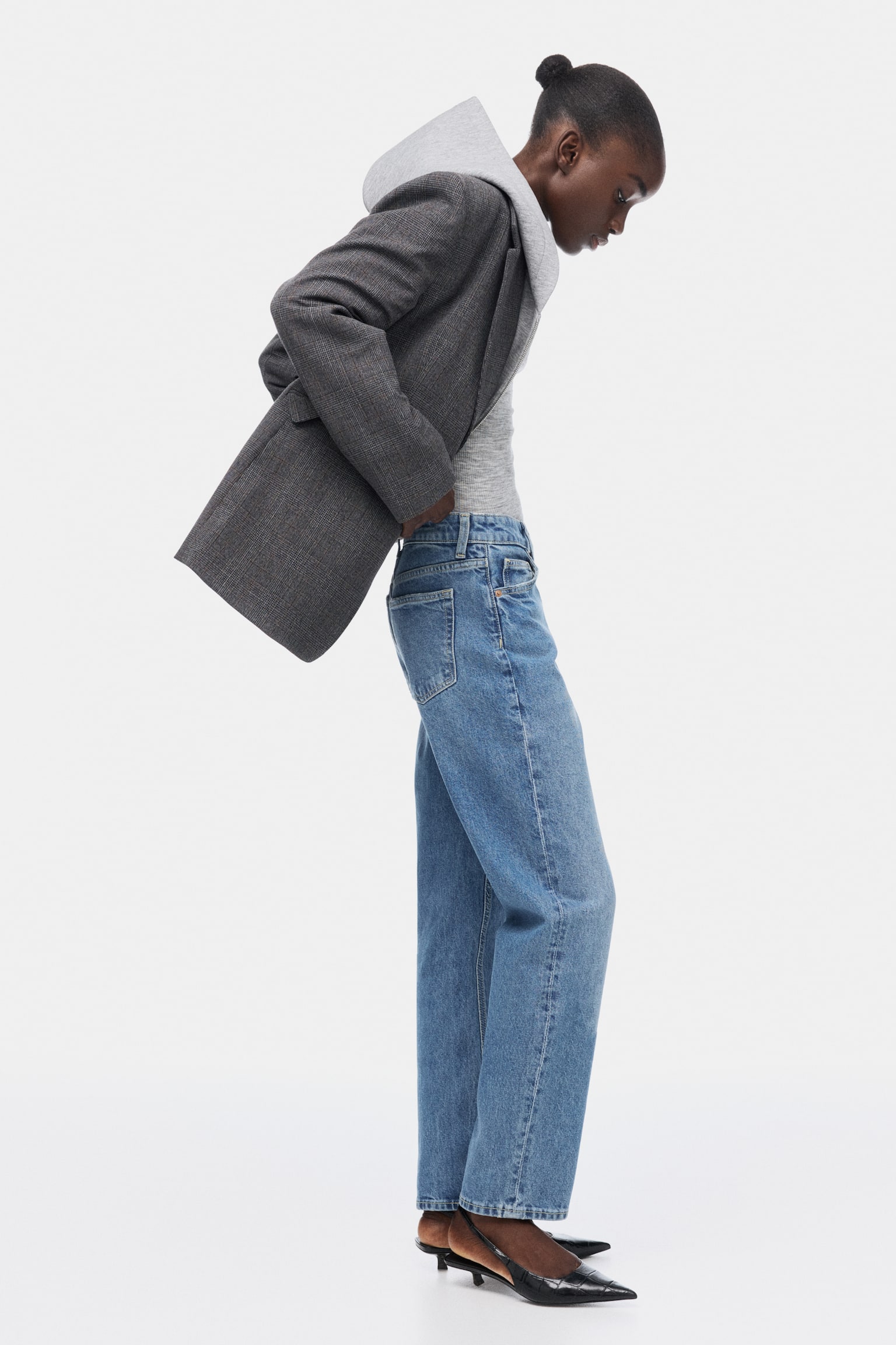 Mom Slim Fit High Waist Ankle Jeans - Blu denim/Bianco/Blu denim/Grigio denim scuro/Blu denim scuro/Blu denim scuro/Blu denim chiaro/Beige chiaro/Blu denim/Blu denim scuro/Blu denim - 1