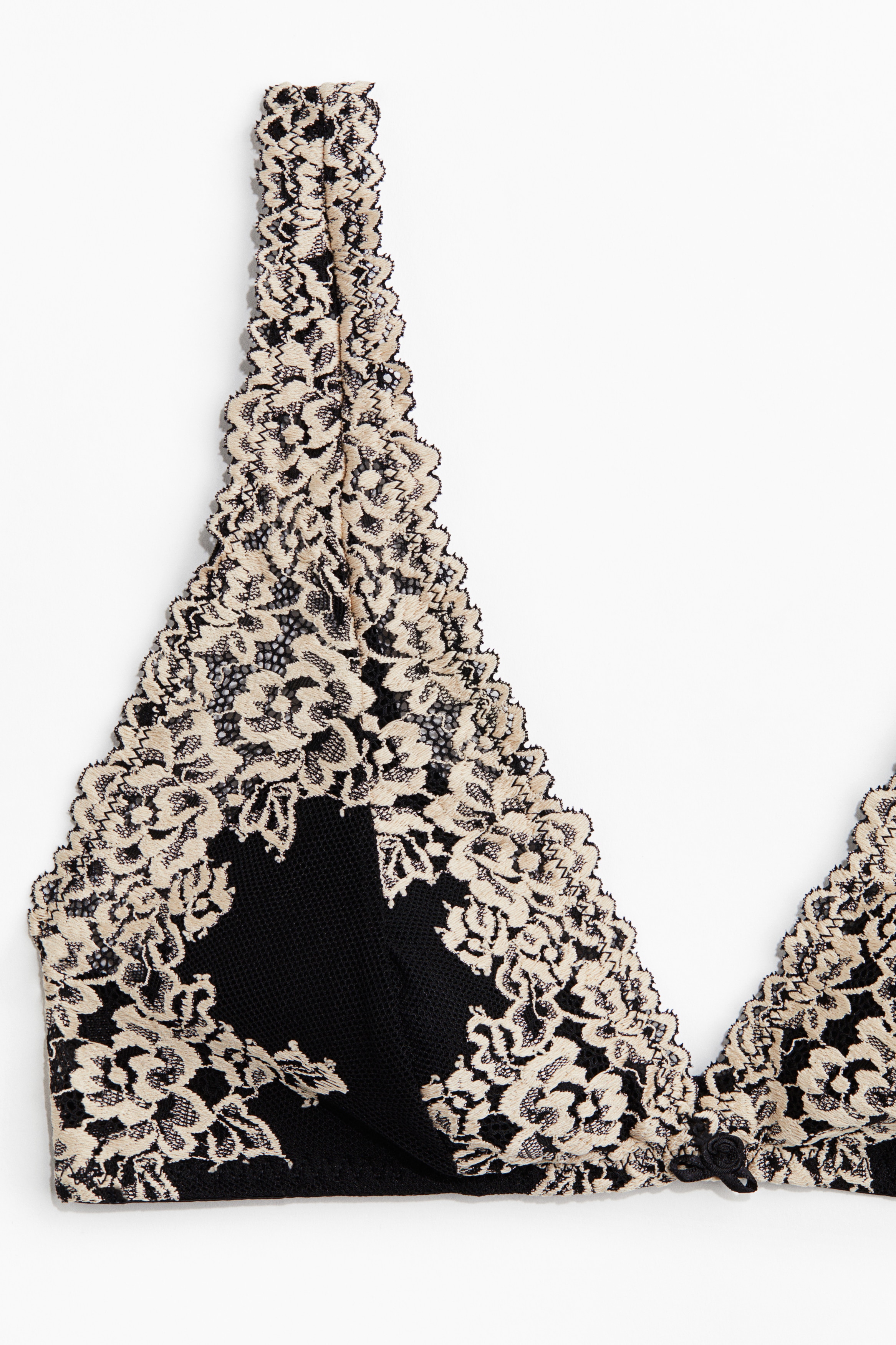 Padded soft lace bra
