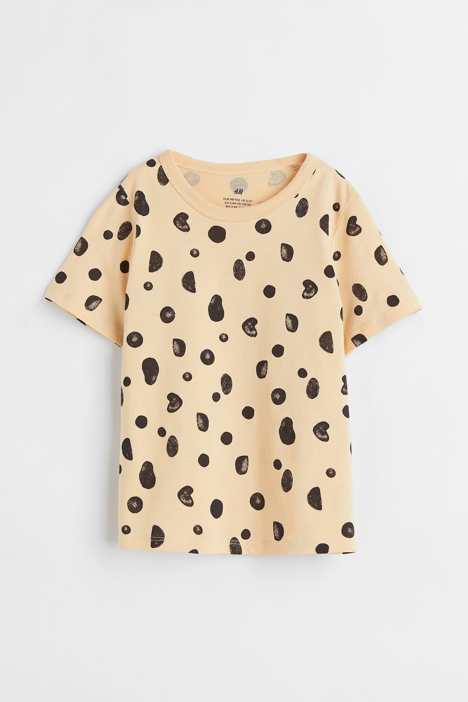 Cotton Tee - Light yellow/Spotted/Apricot/Elephant - 1