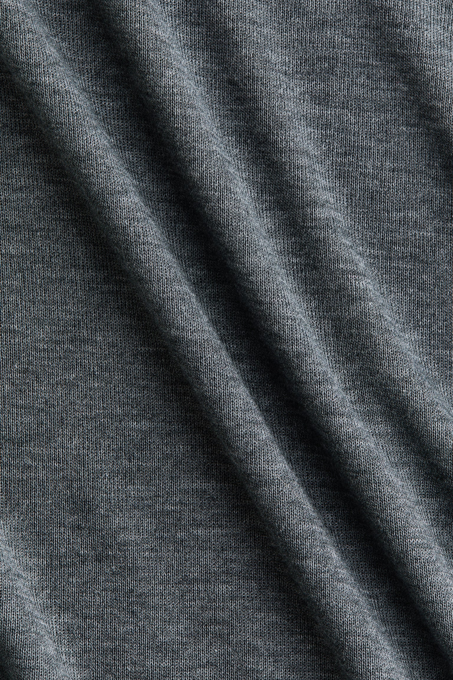 Женская футболка H&M Layered, цвет: Тёмный серый меланжевый — фото 5