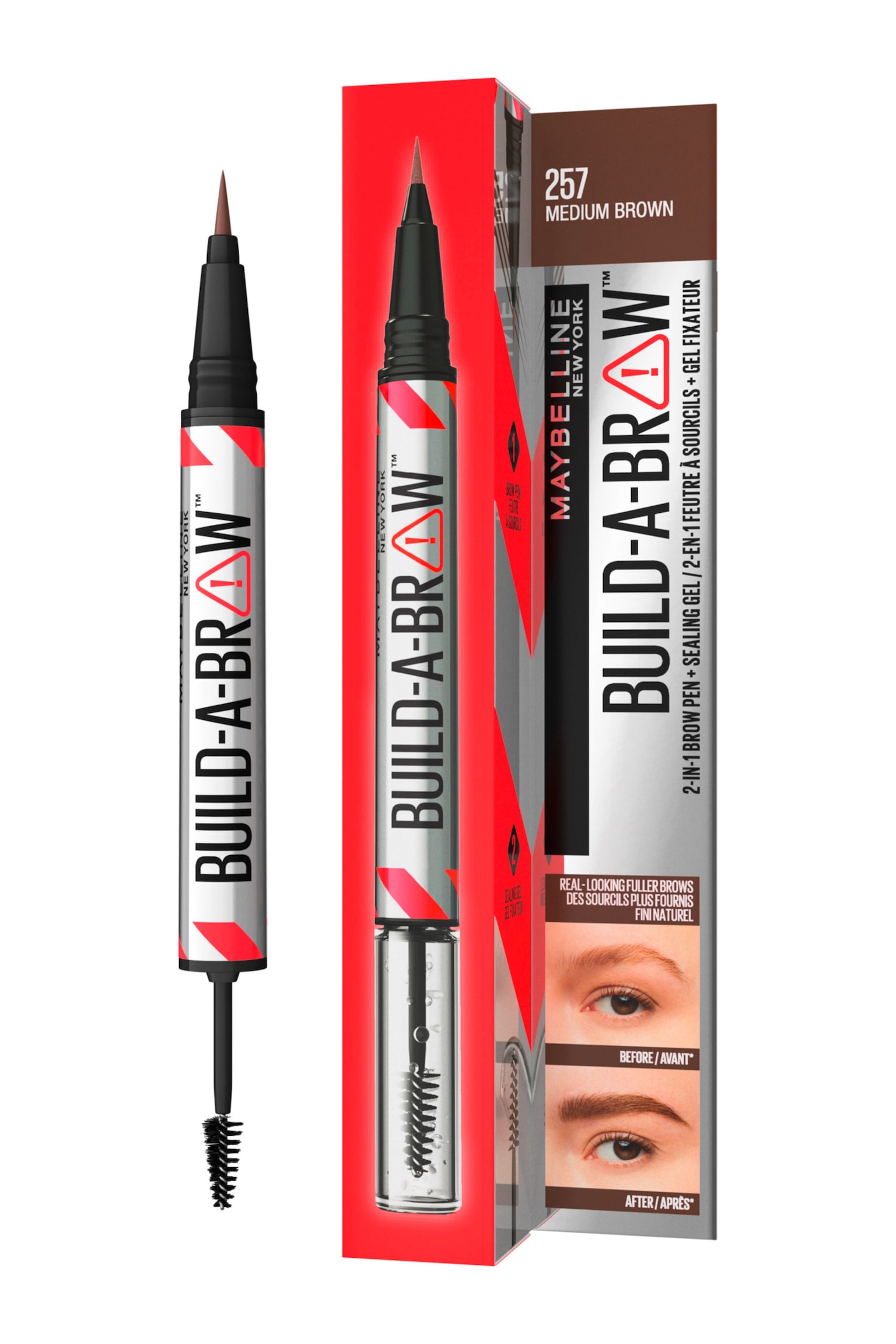 Build-a-brow Pen Ögonbrynspenna - Medium Brown/Deep Brown/Ash Brown/Soft Brown - 3