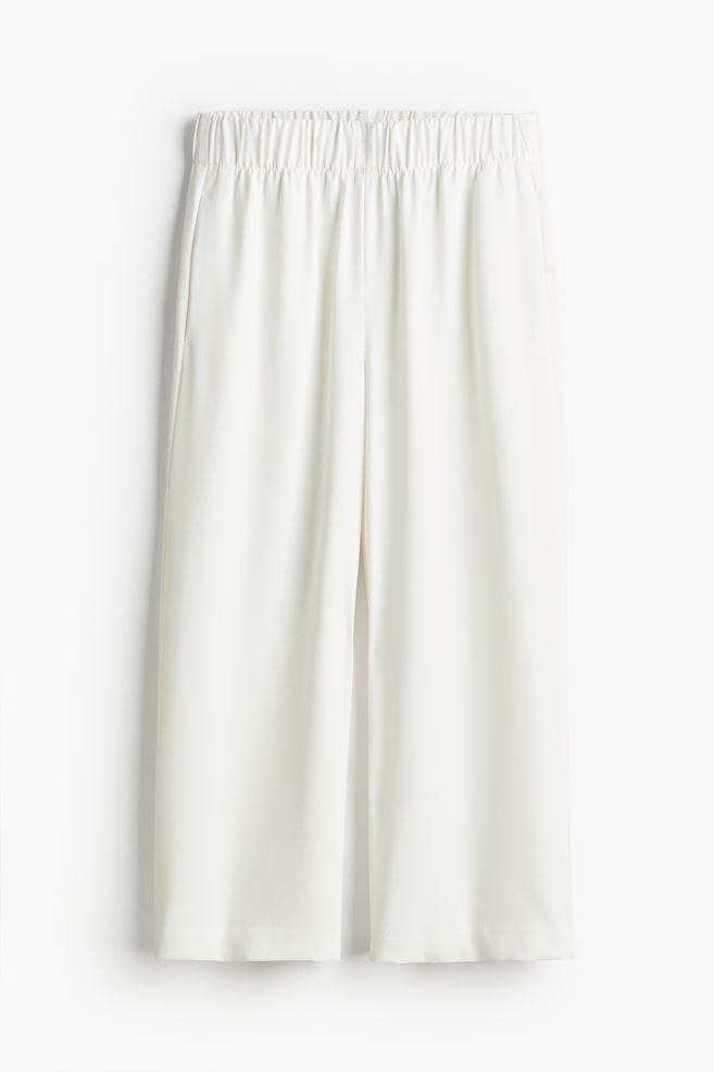 Pantalón culotte sin cierre - Blanco - 1