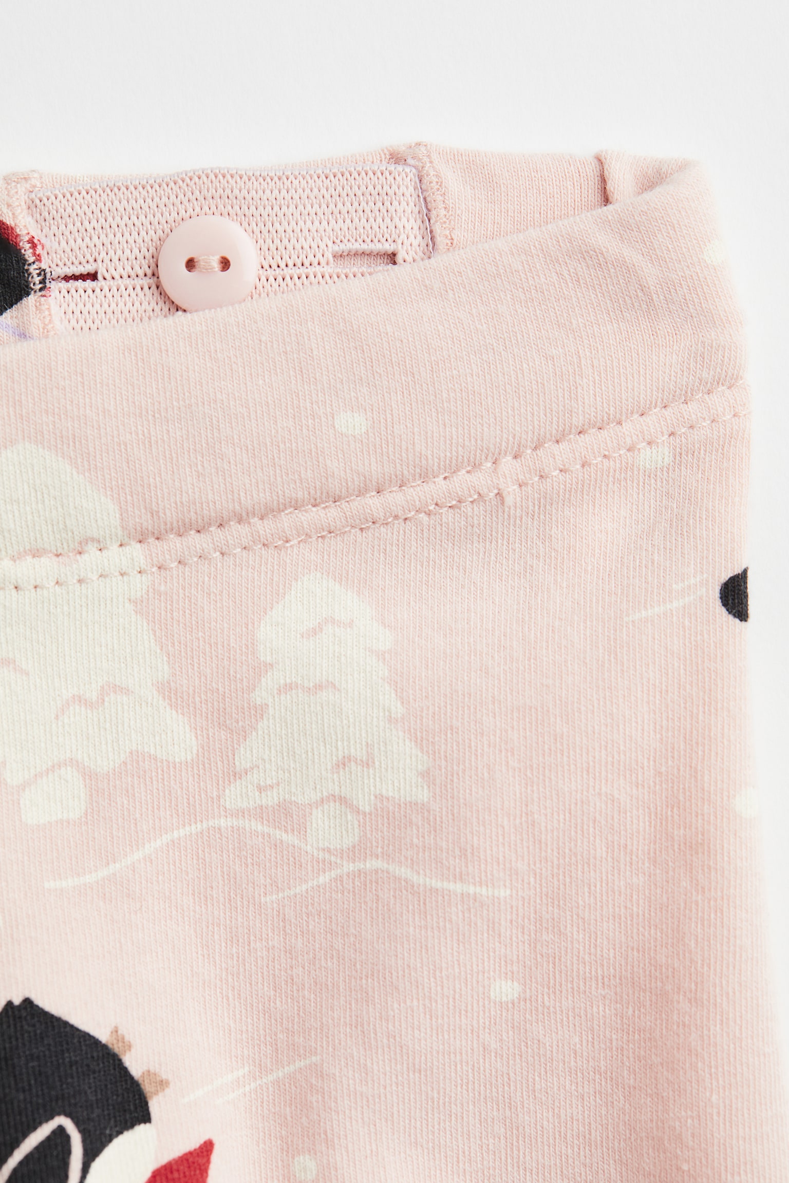 2-piece Print Cotton Set - Light pink/Winter Animals - 3