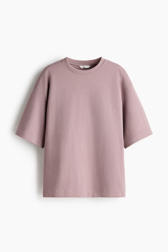 T-shirt en interlock - Violet ancien/Blanc/Noir - 1