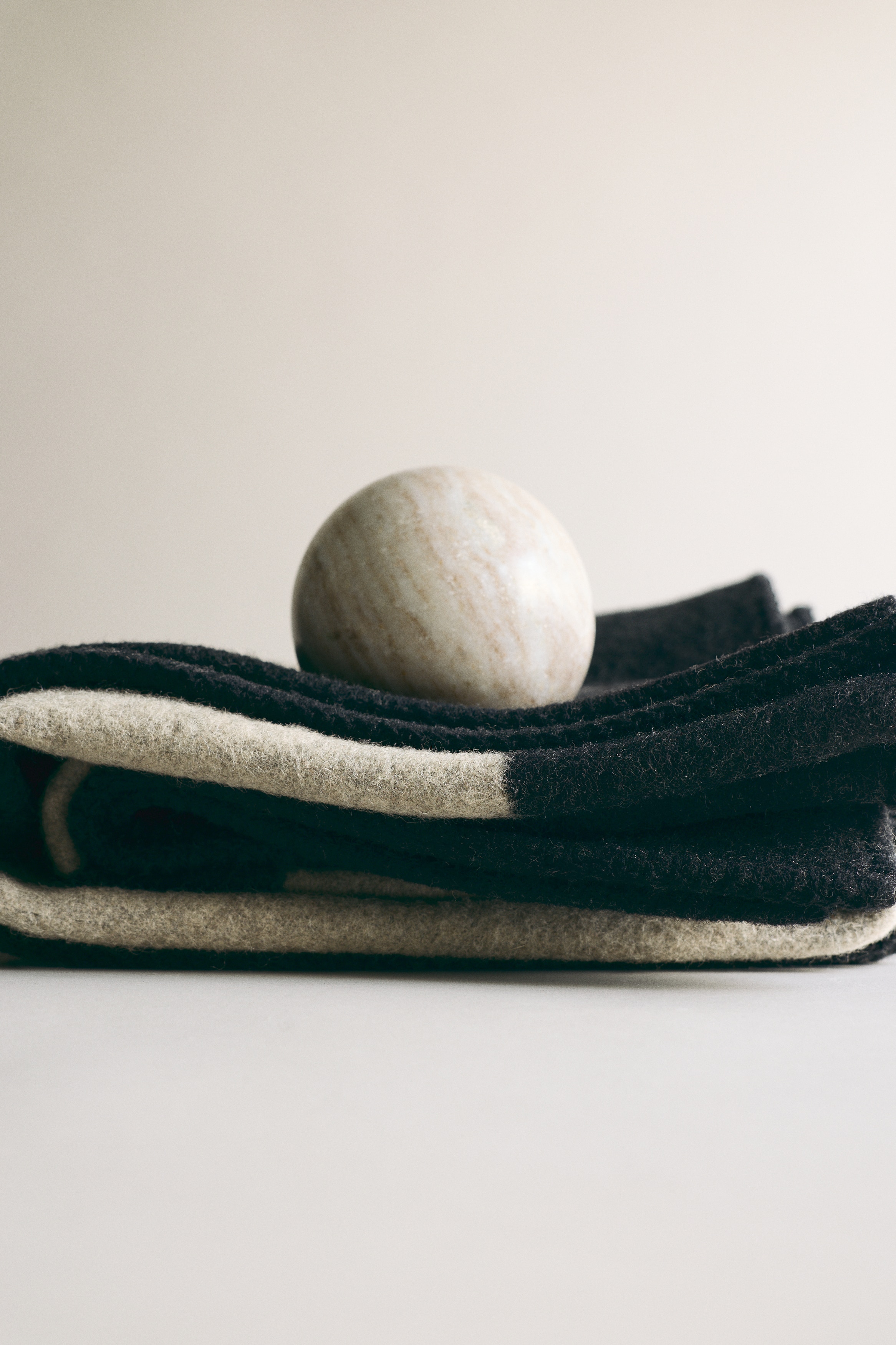 Plaid van wolmix - Zwart/beige/Beige/blokkleuren/Lichtgeel/beige/Roze/roomwit