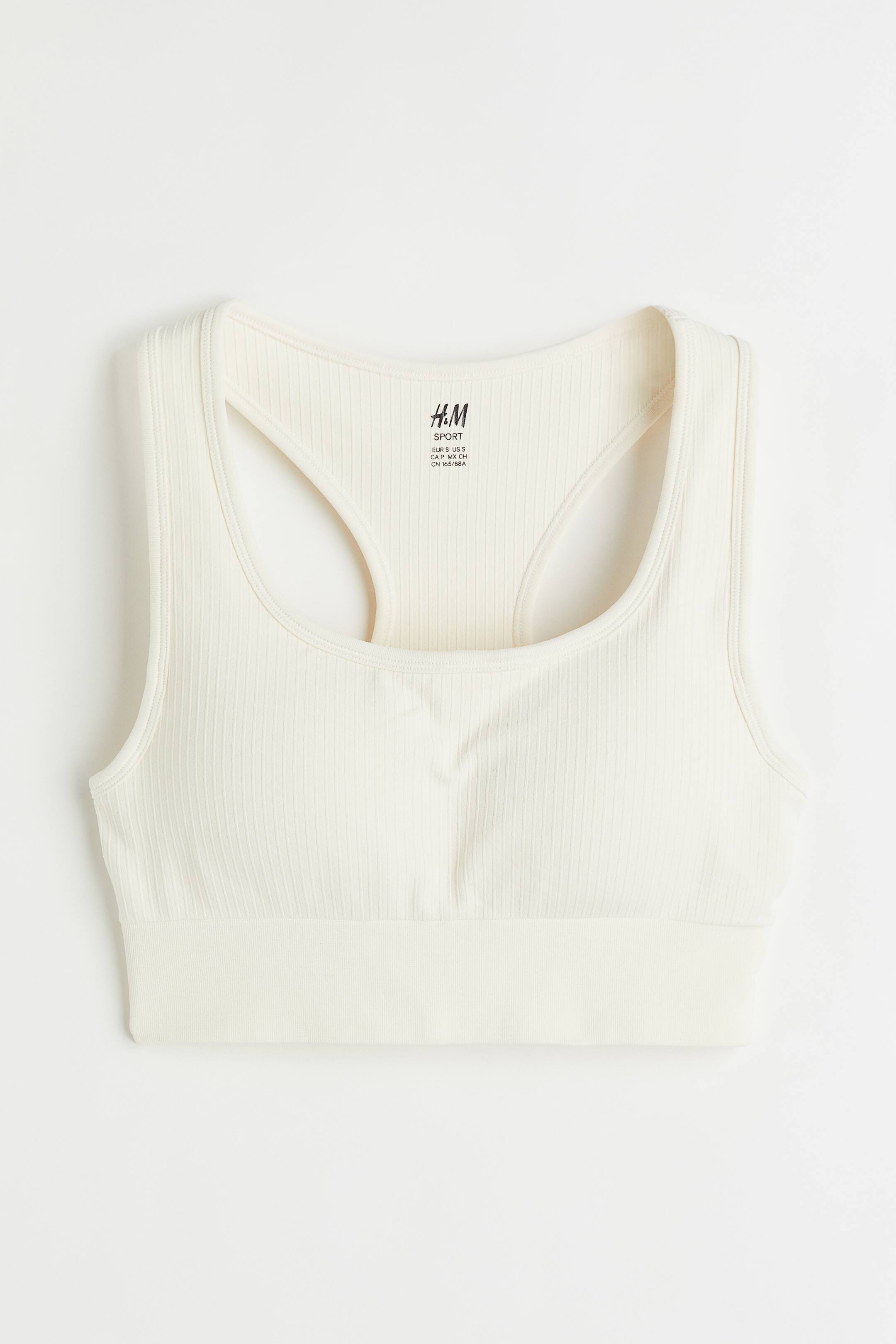 查看大圖: DryMove™無痕運動內衣 - 奶油色 - Ladies | H&M 1