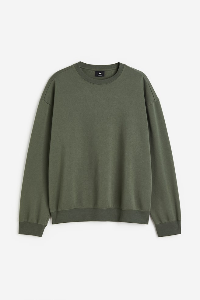 Relaxed Fit Sweatshirt - Dark green/Black/Light grey marl/White/dc/dc/dc/dc/dc/dc/dc/dc/dc/dc - 2