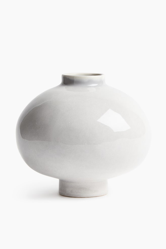 Large Stoneware Vase - Light dusty blue - 1