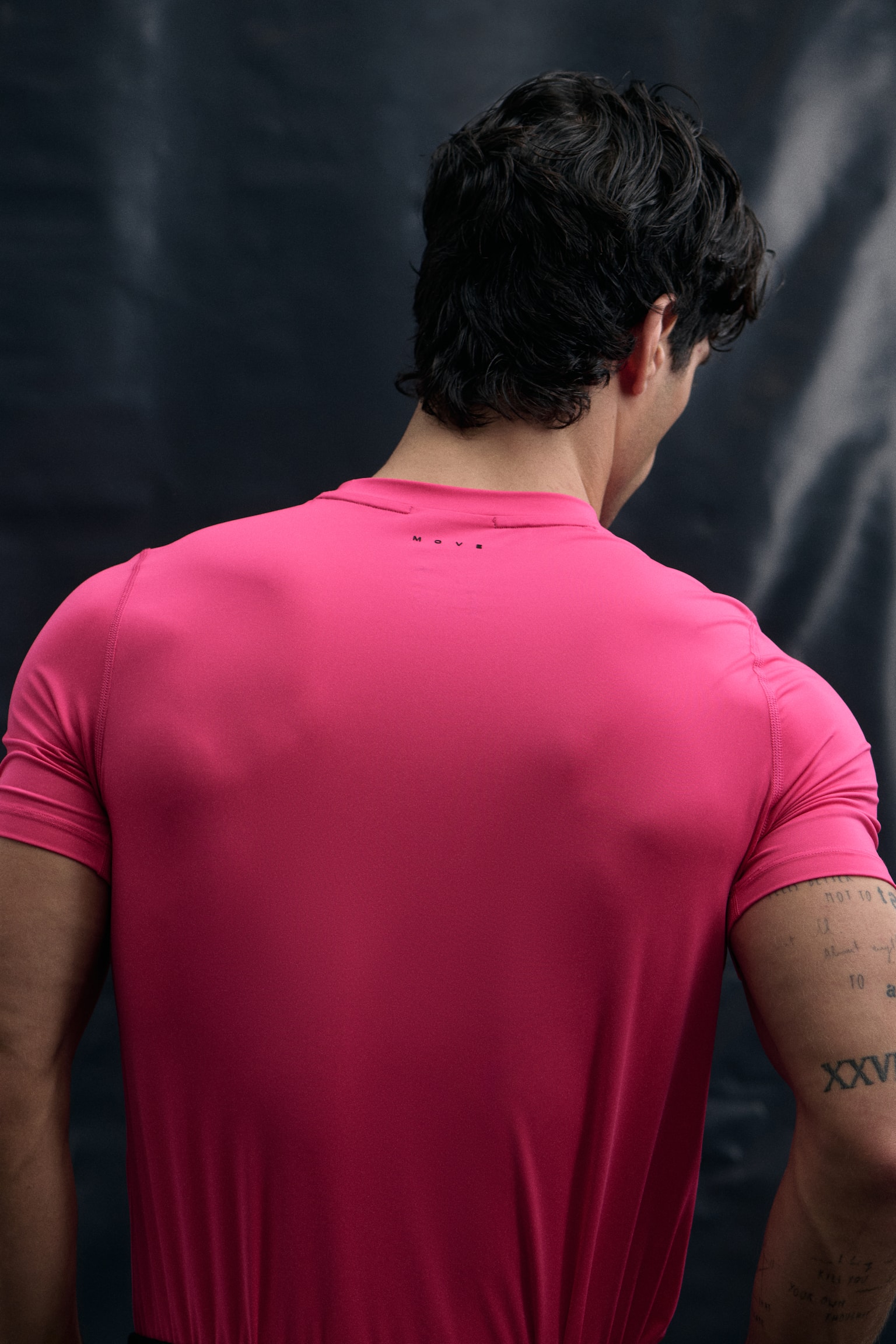 טישירט ספורט DryMove™‎ Muscle Fit‎ - ורוד לוהט/Training Team 365‎ - 6