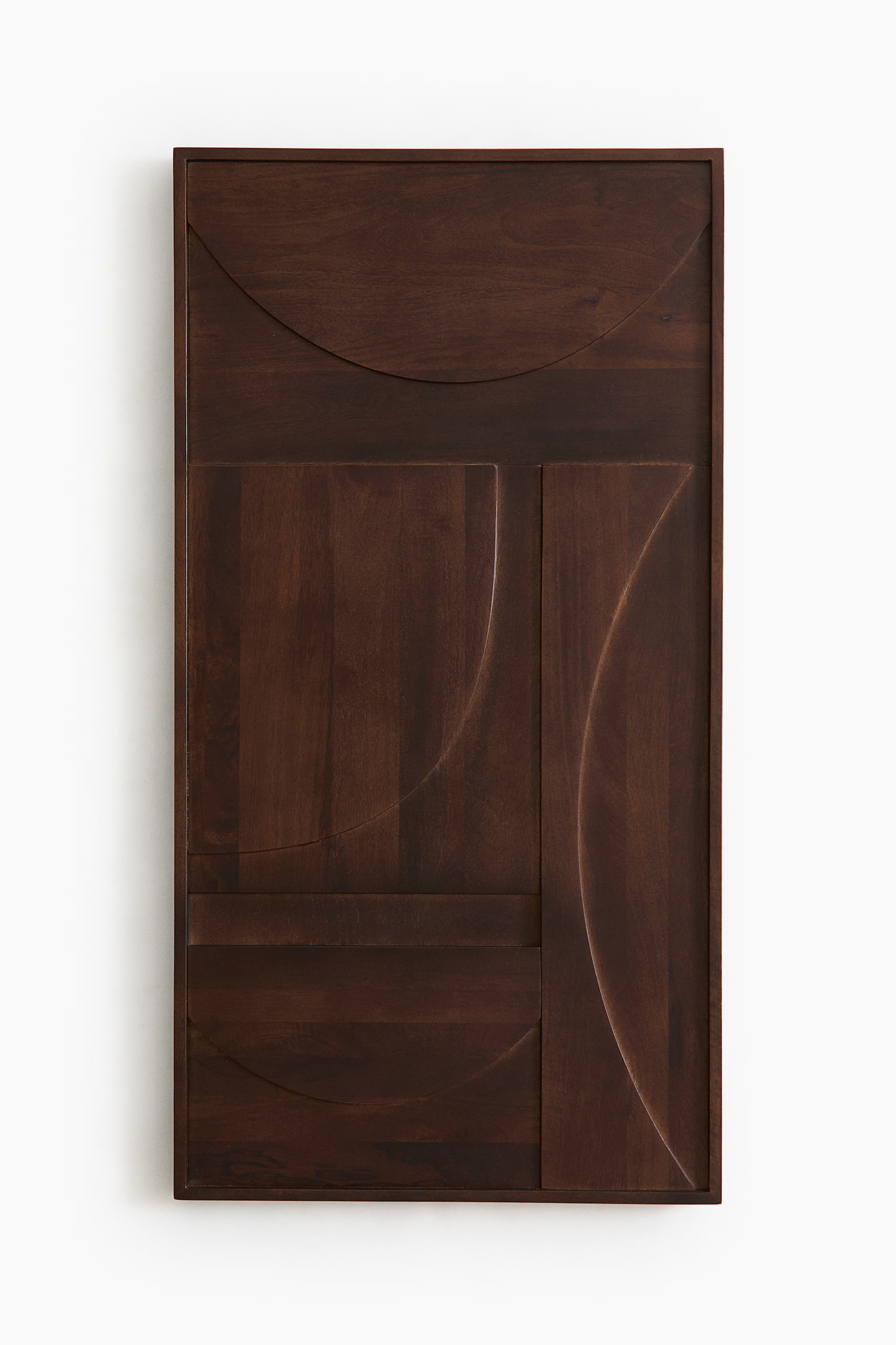 Décoration murale graphique en bois - Marron foncé