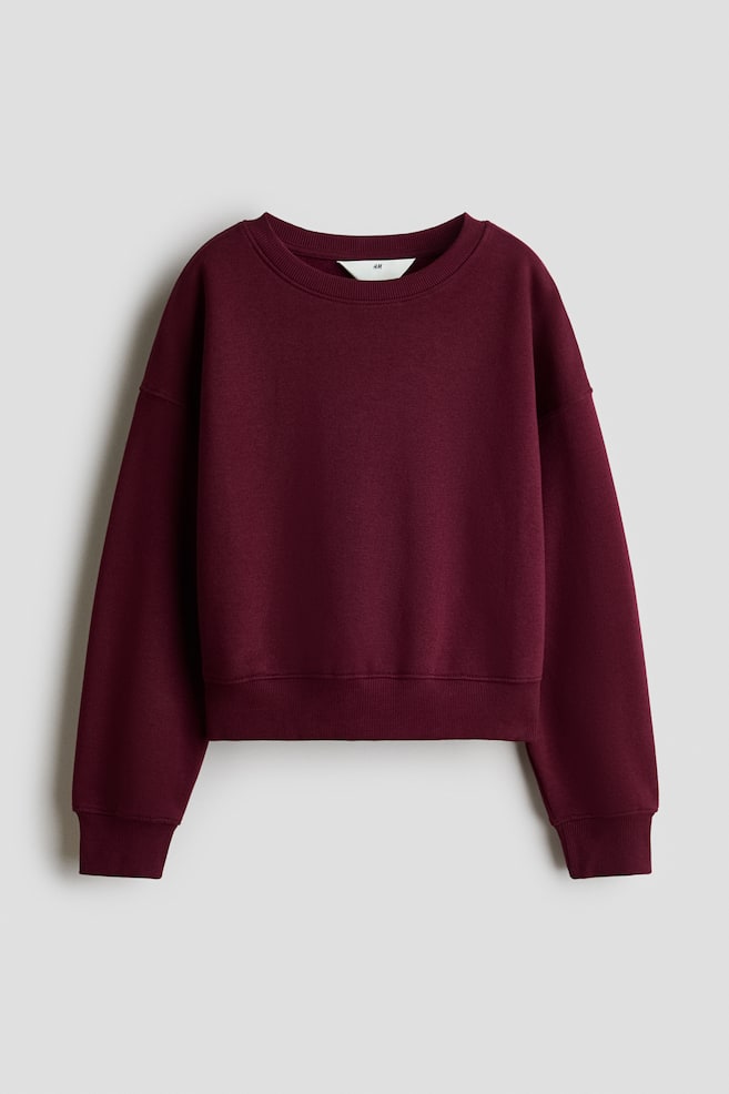 Sudadera con interior cepillado - Rojo oscuro/Gris claro jaspeado/Negro/Rosa empolvado - 1