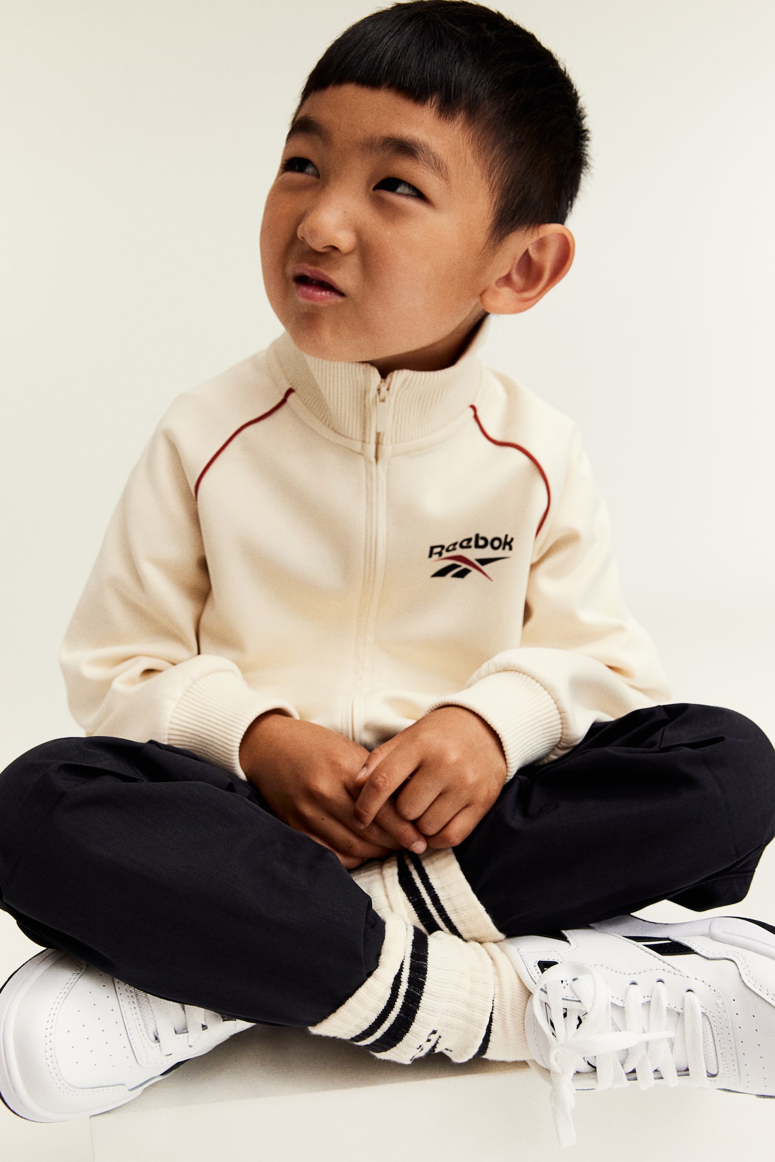 Print-motif track jacket - White/Reebok - 4