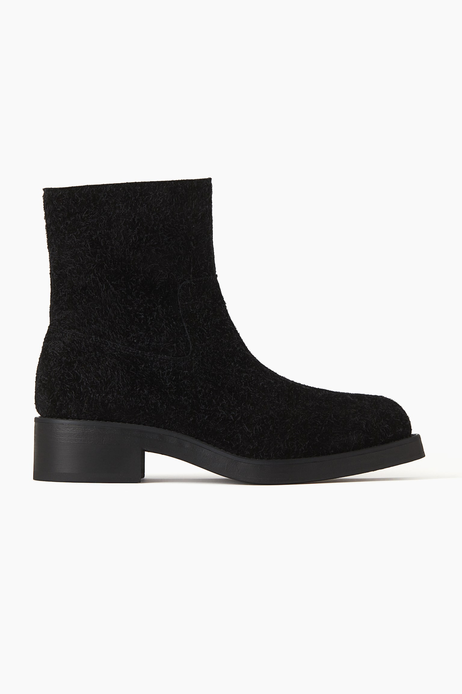 Brushed-suede boots - Black - 2