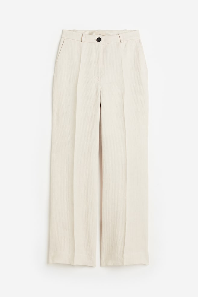 Linen tailored trousers - Light beige - 2