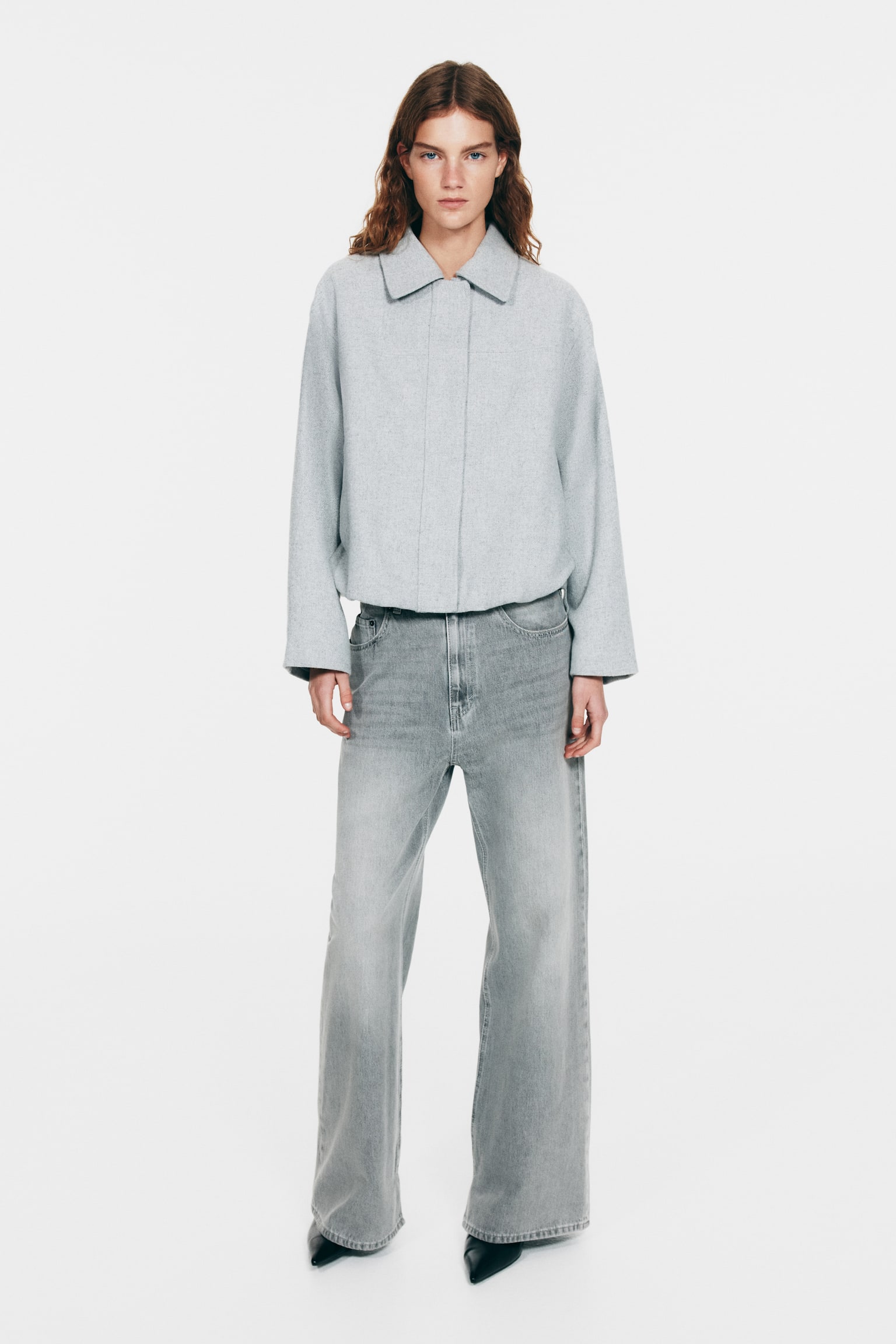 Bomber s límcem - Šedá/Světle béžová/kostka - 3