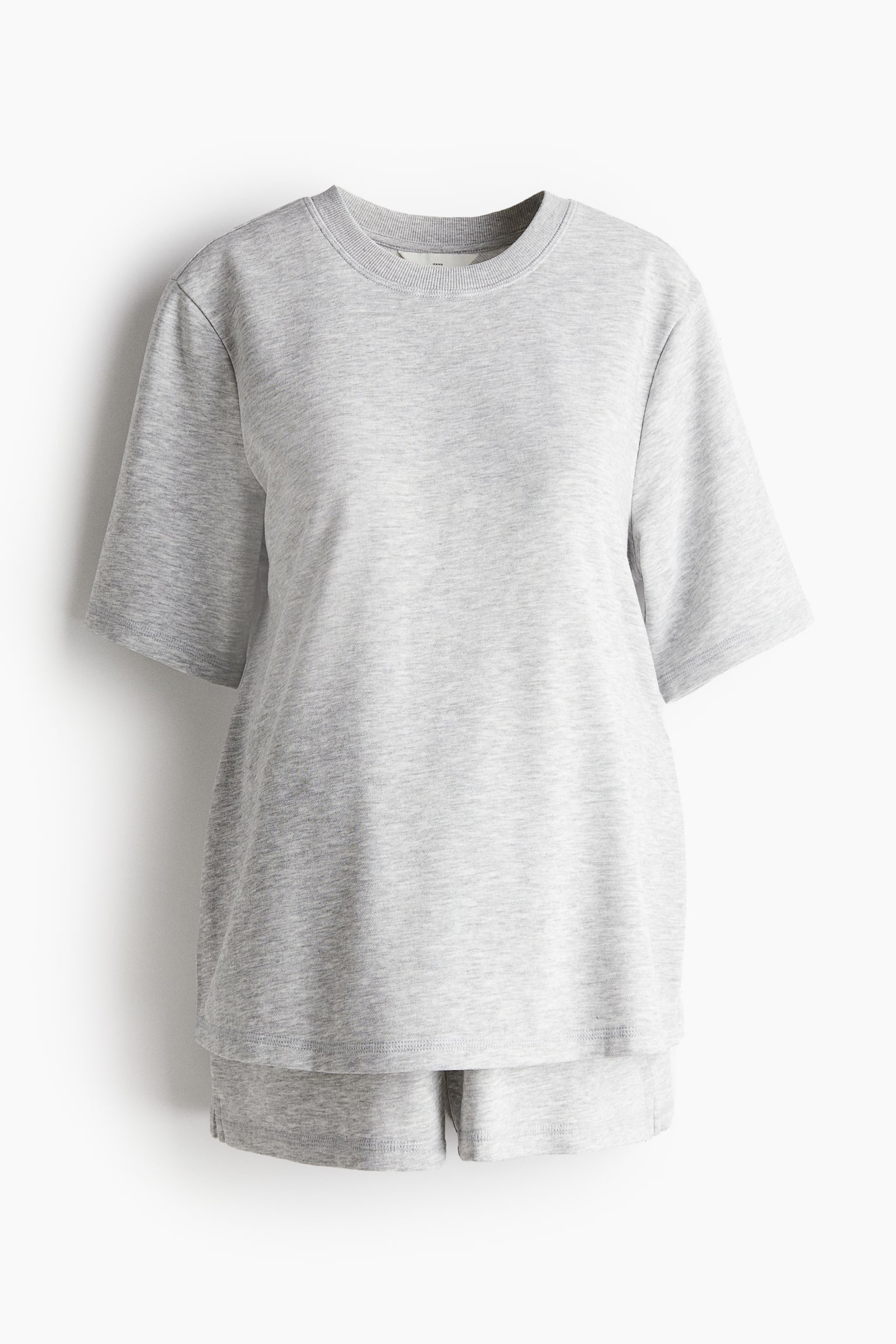 MAMA 2-piece sweatshirt set - Light grey marl - 2