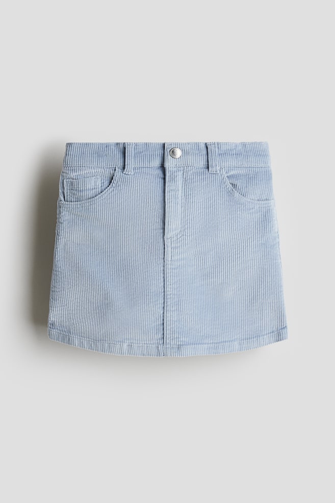 Corduroy skirt - Light denim blue/Light beige/Light pink/Floral - 1