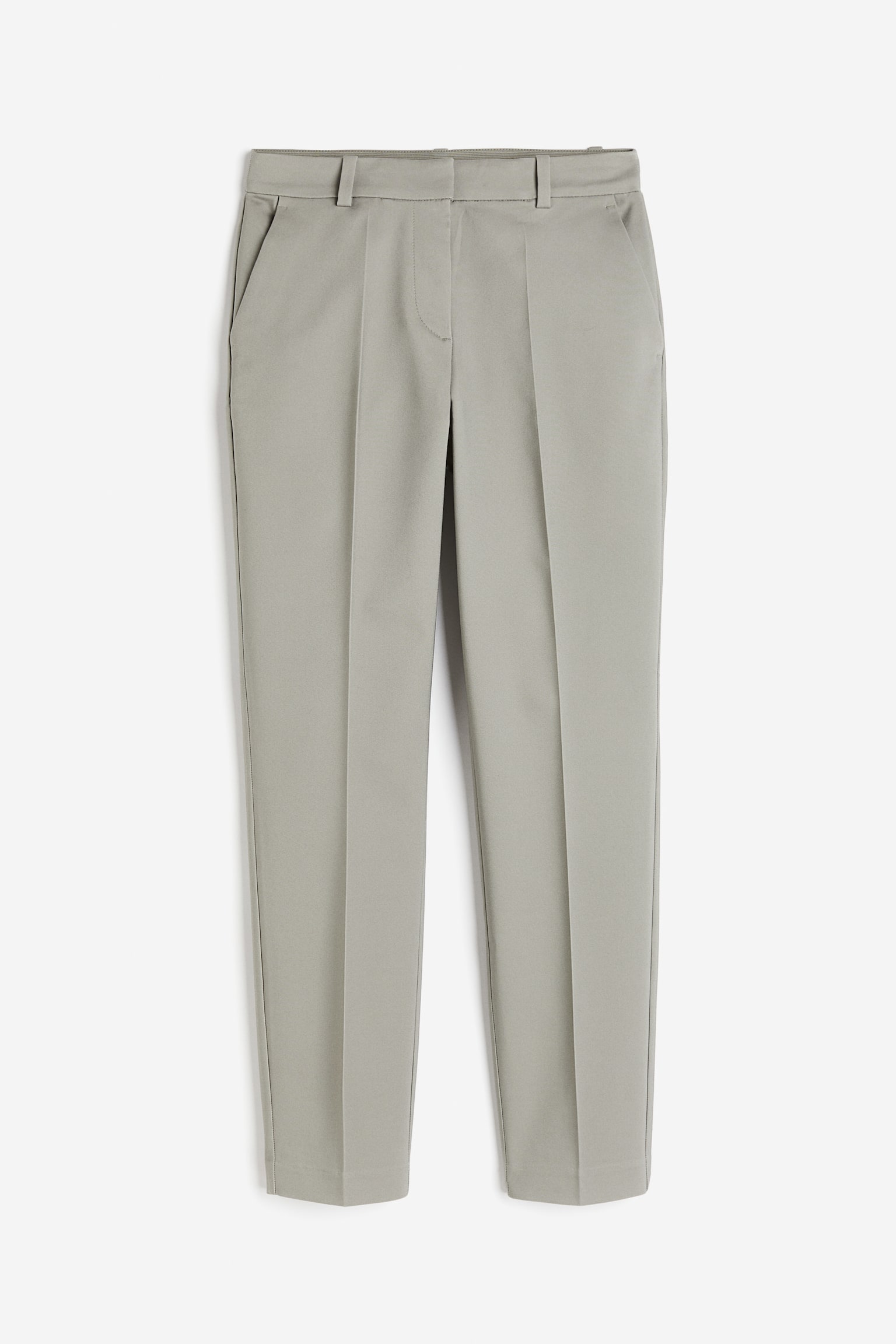 Cigarette Pants - Light khaki green/Black/Light beige/Check/Navy/Pink/Grey/Beige/Greige/Beige/Light green/Pink/Grey marle/Cream/Beige/Check/Light pink/Light beige/Light beige/Check/Navy blue/Brown/Check/Dusty blue - 2