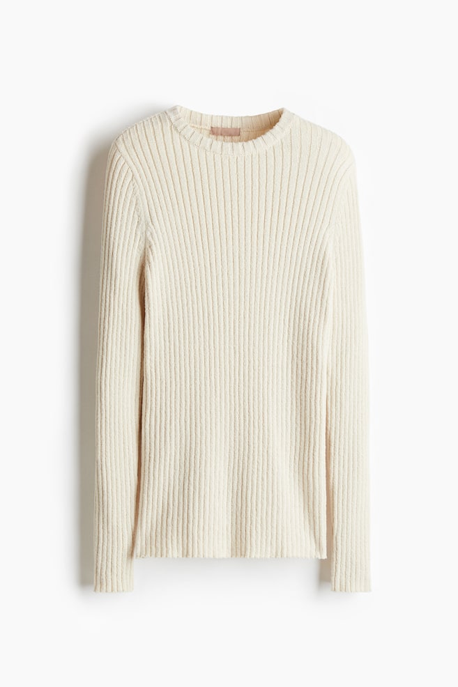 Rib-Knit Top - Cream - 1