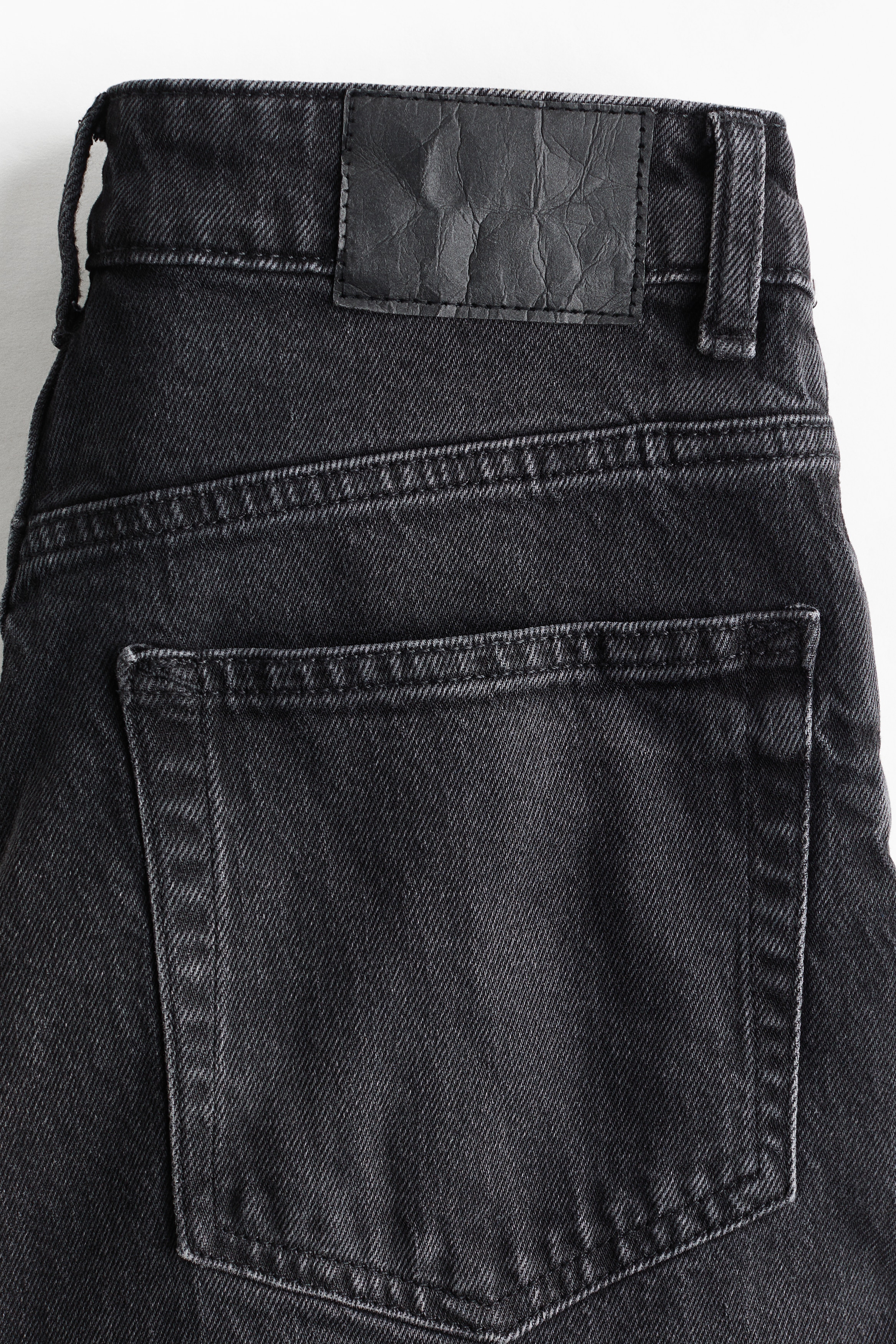 Women's Denim black Straight High-Waist Jeans | H&M US
