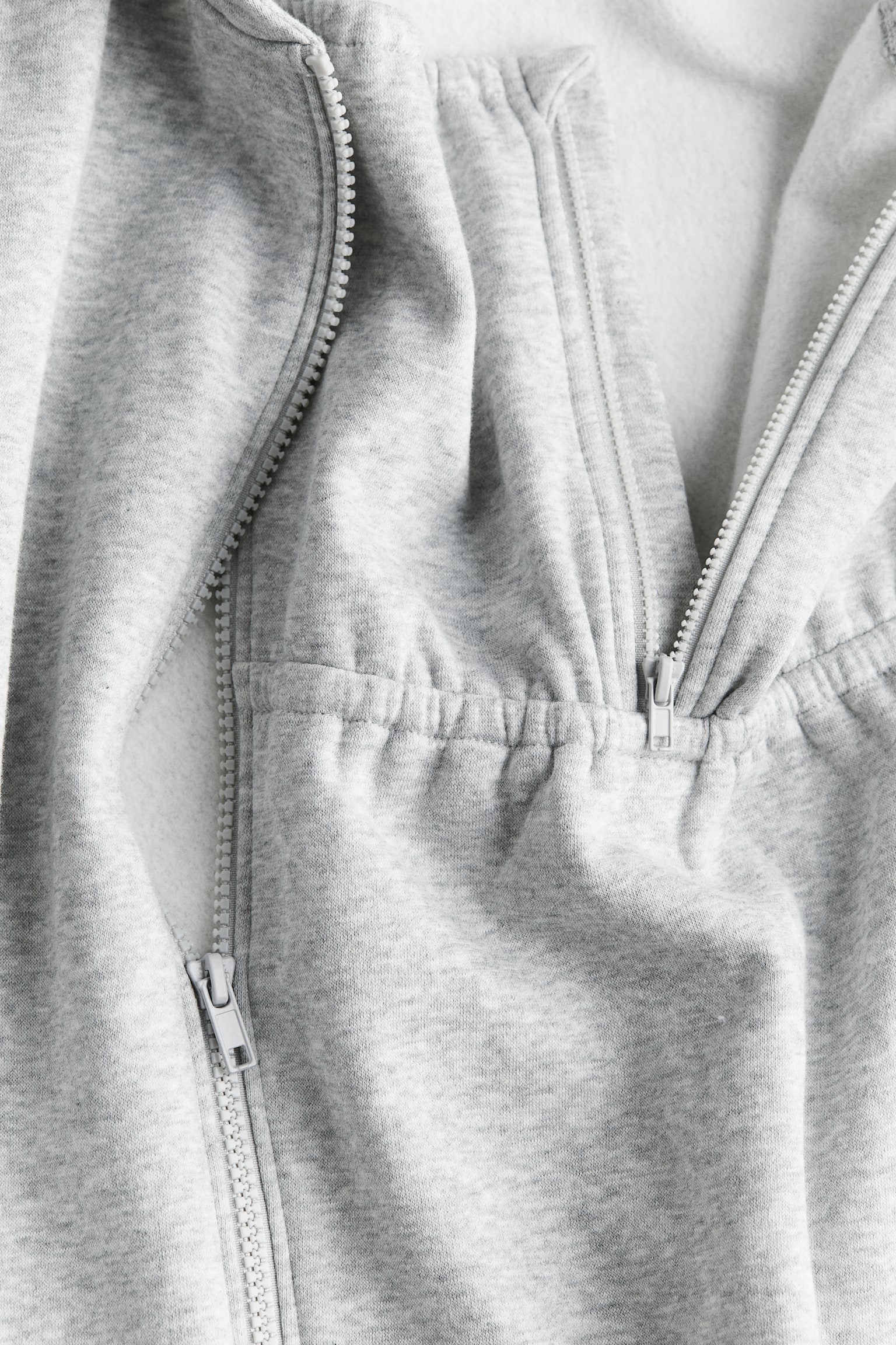 MAMA Before & After Babywearing Zip Up Hoodie - Light grey marle - 7