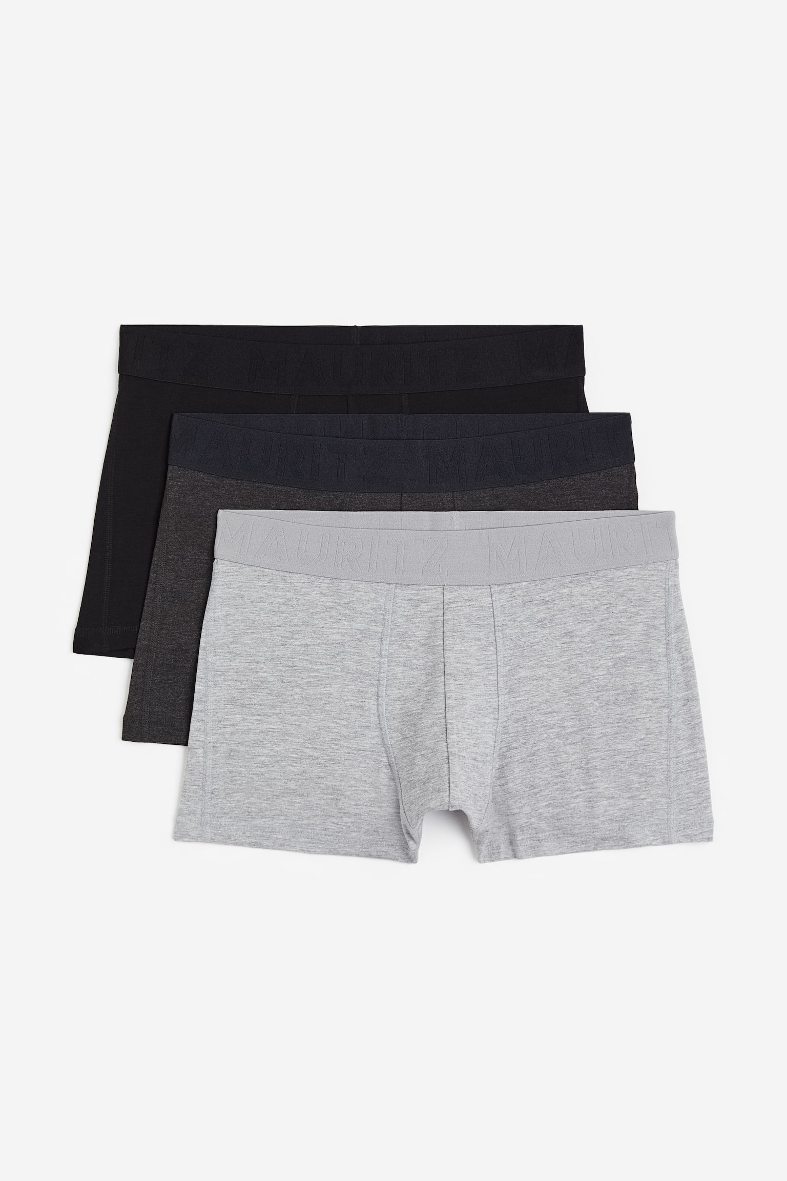 3-pack Lycra® Xtra Life™ Short Boxer Briefs - Grey marle/Black/Navy blue/Sage green/Grey marle/White/Brown - 1