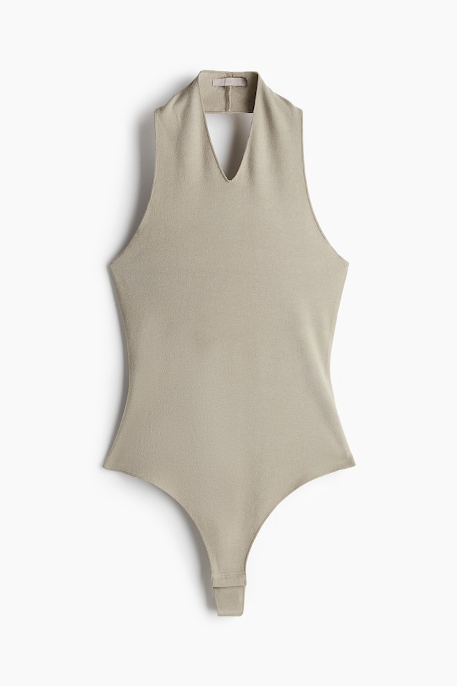 Body tanga halter - Beige grisáceo - 1