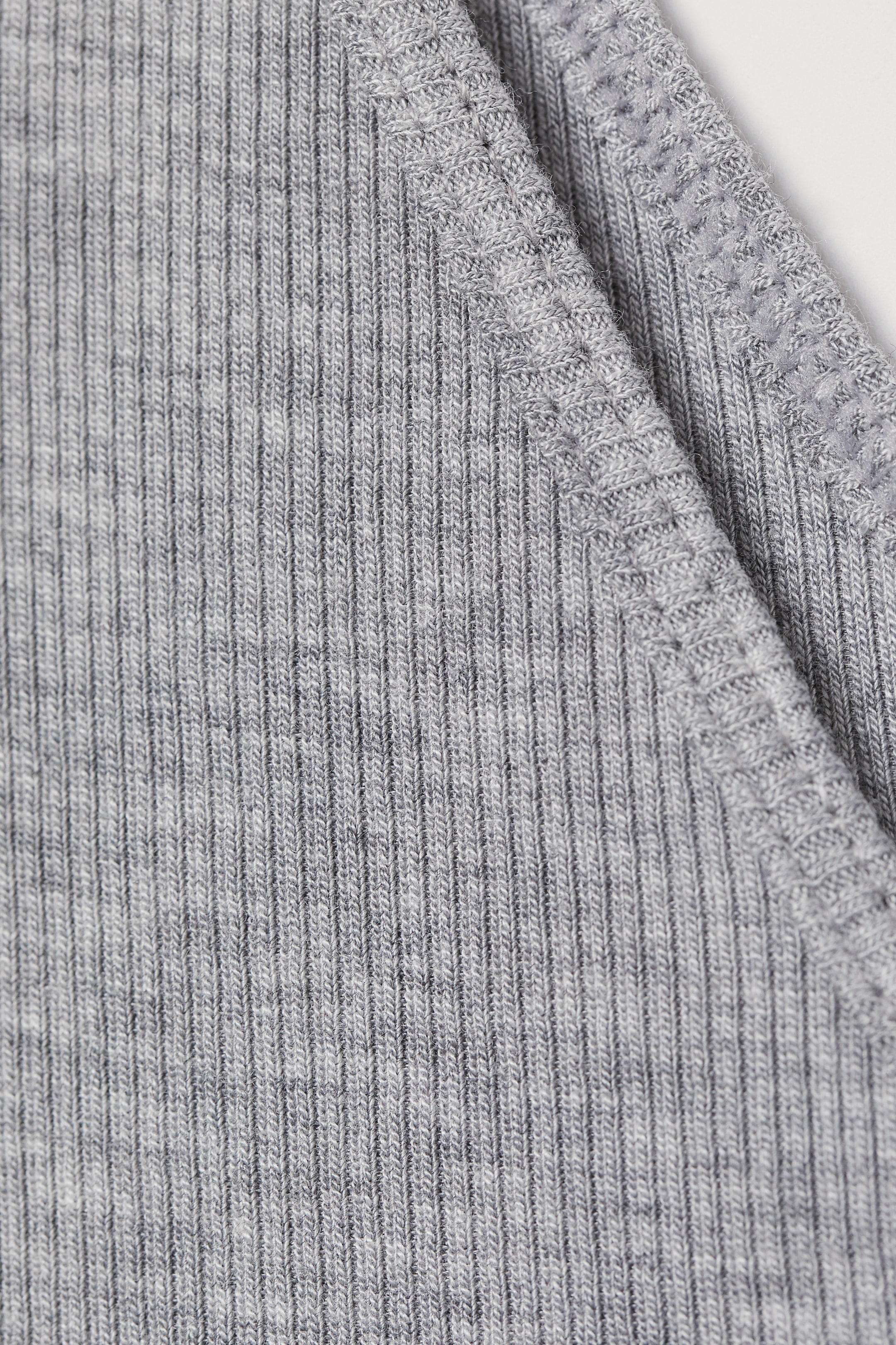 View larger image: Ribbed body - Light grey marl - Ladies | H&M HK 2