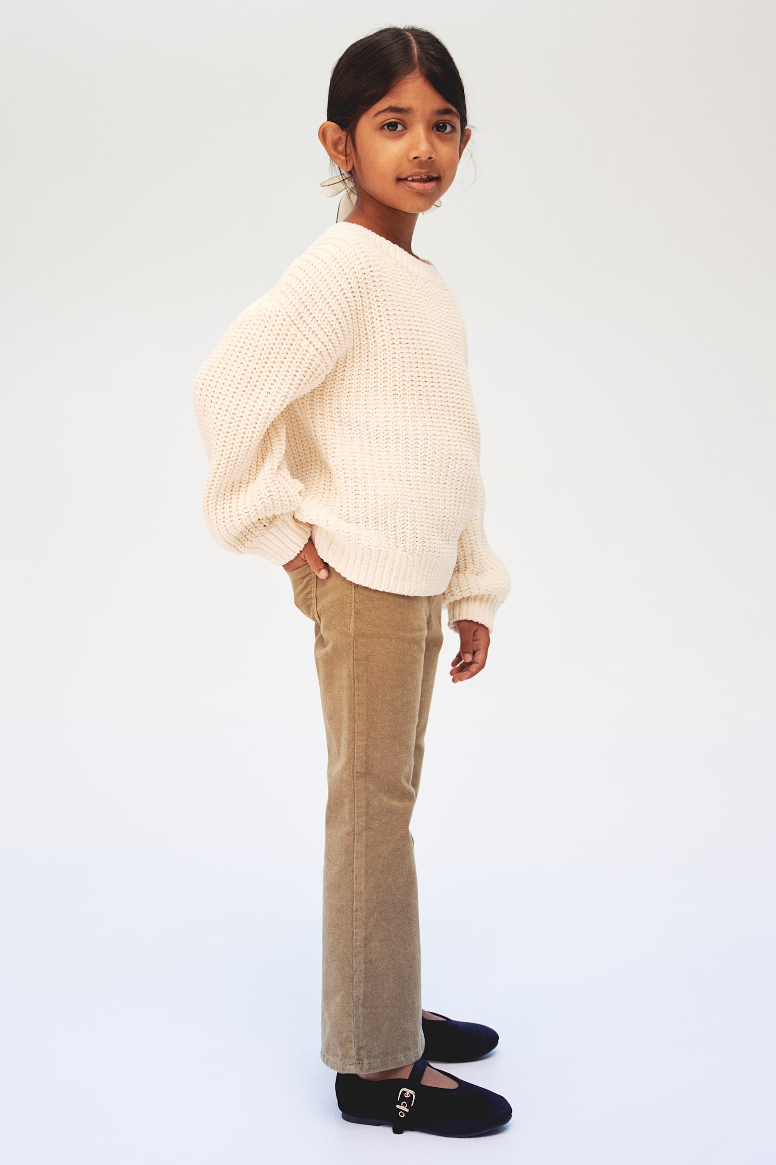 Knitted chenille jumper - Light beige/Light pink/Beige/Pale yellow/Khaki green - 2