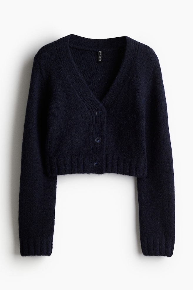V-Neck Cardigan - Navy blue - 1