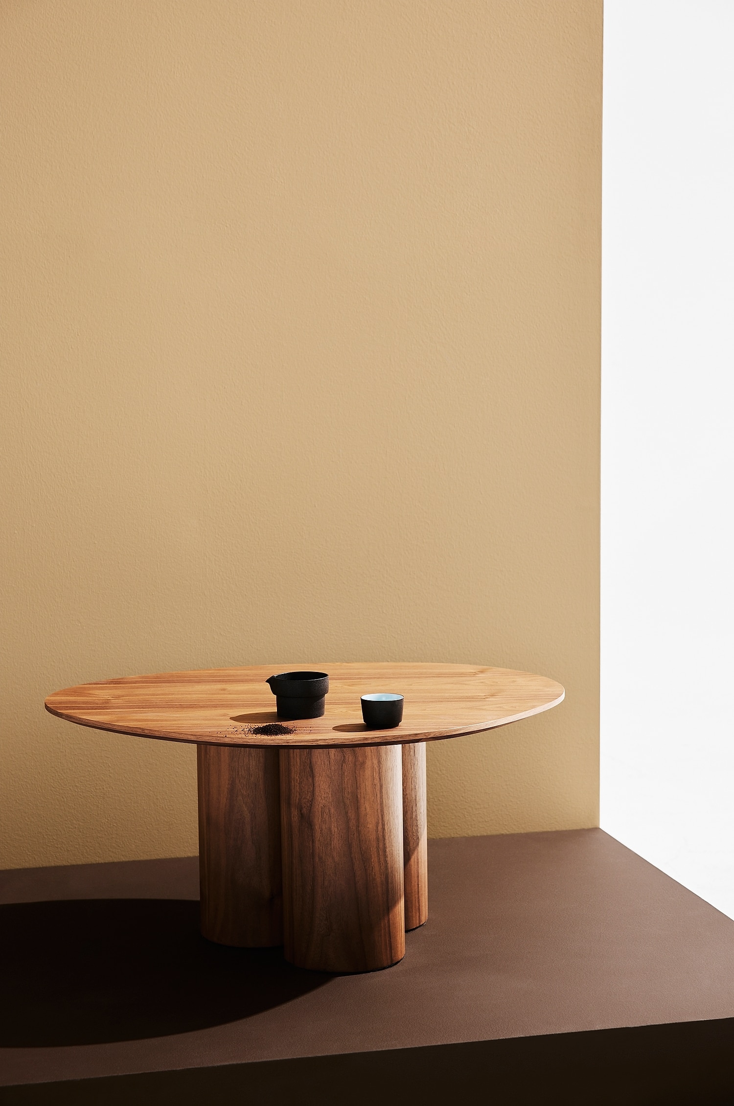Emi Side Table - Walnut/Black Matte/Ash