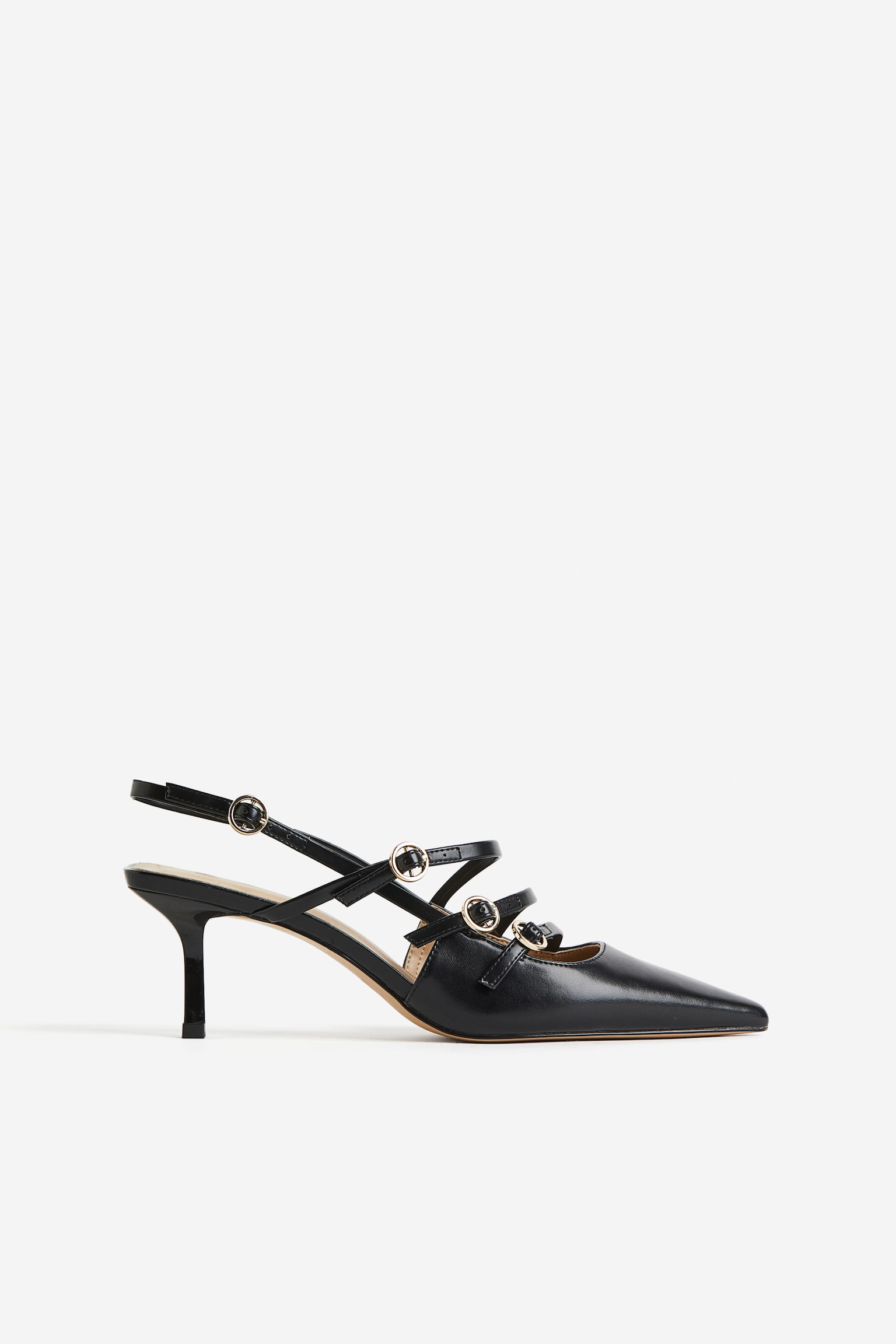 Strappy slingback heels - Black - 3