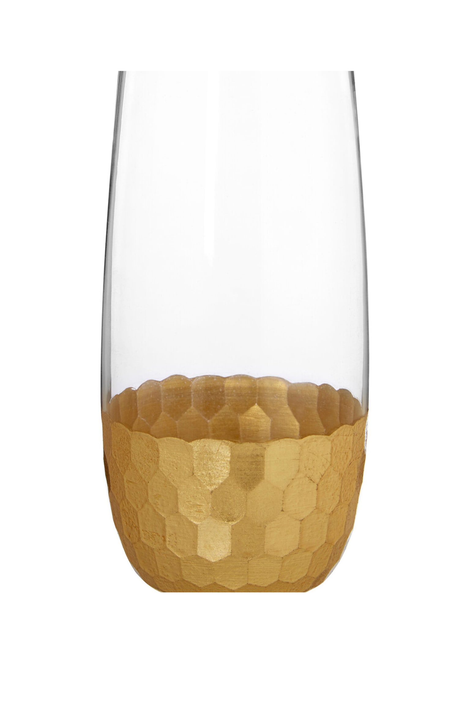 S/4 Astrid High Ball Glasses - Clear And Gold - 1