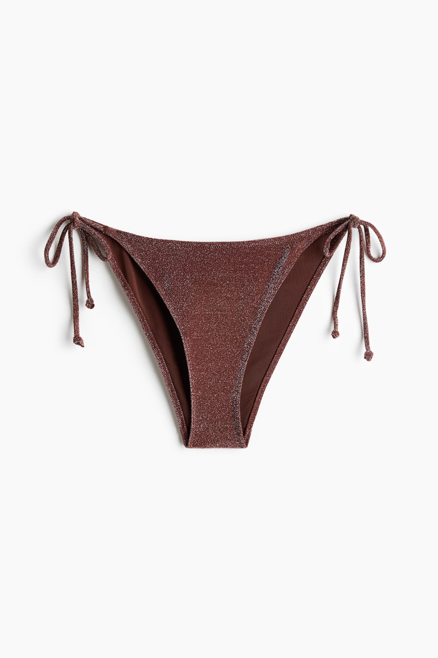 Tie tanga bikini bottoms - Mørk brun - 1