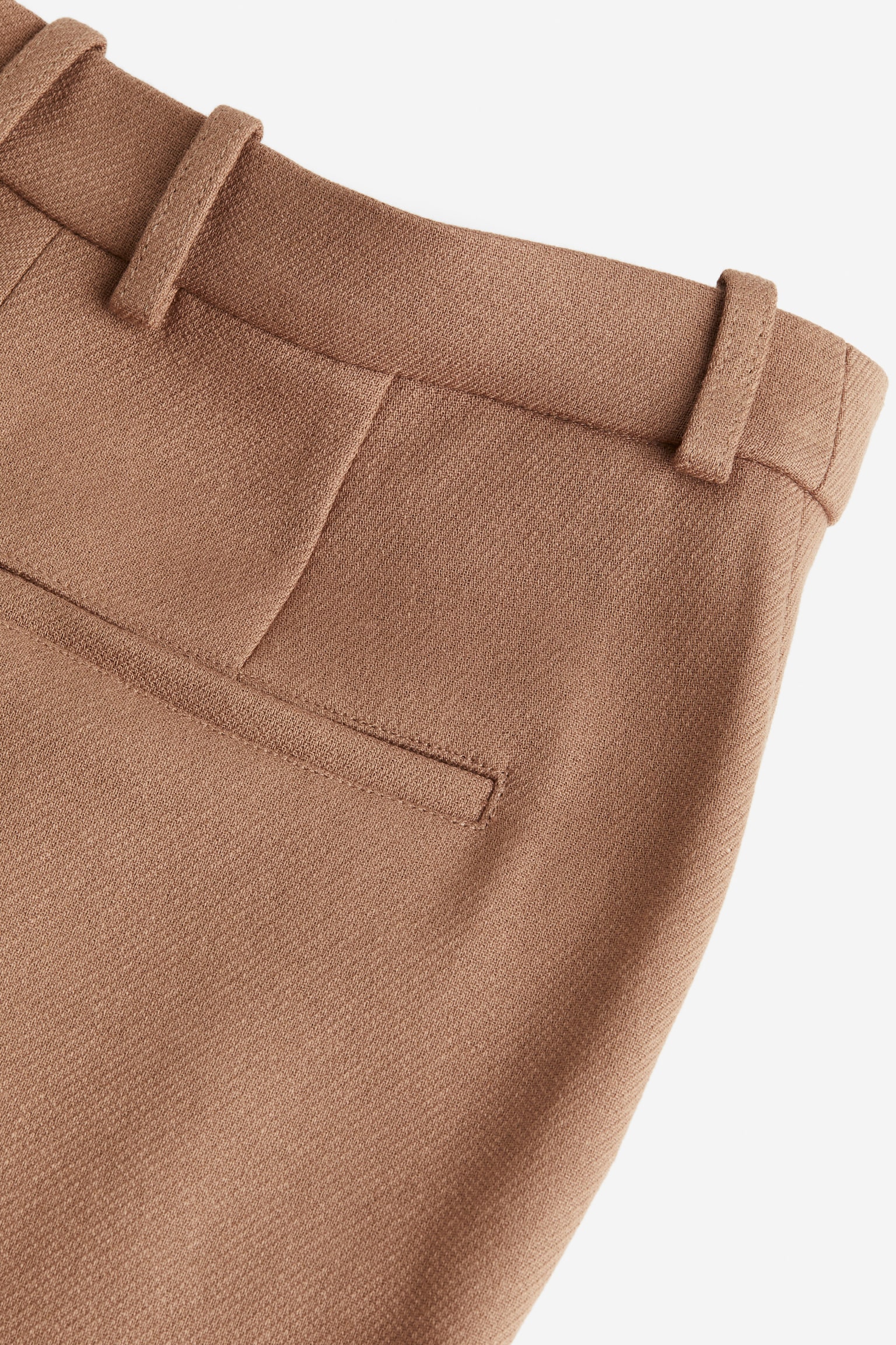 Wool-blend trousers - Dark beige/Black - 3