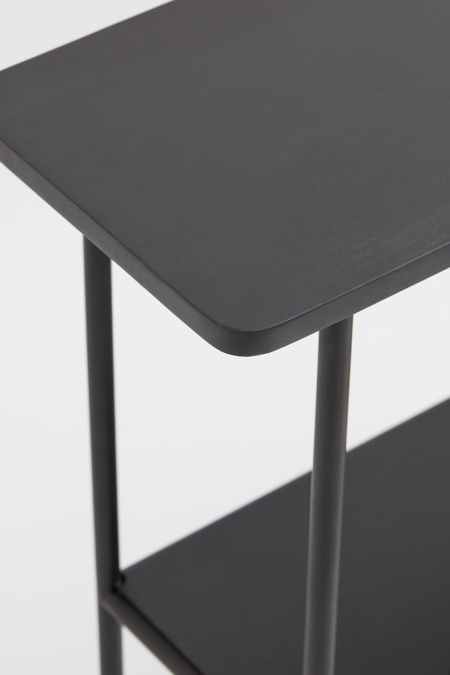 Tall metal side table - Black - 3