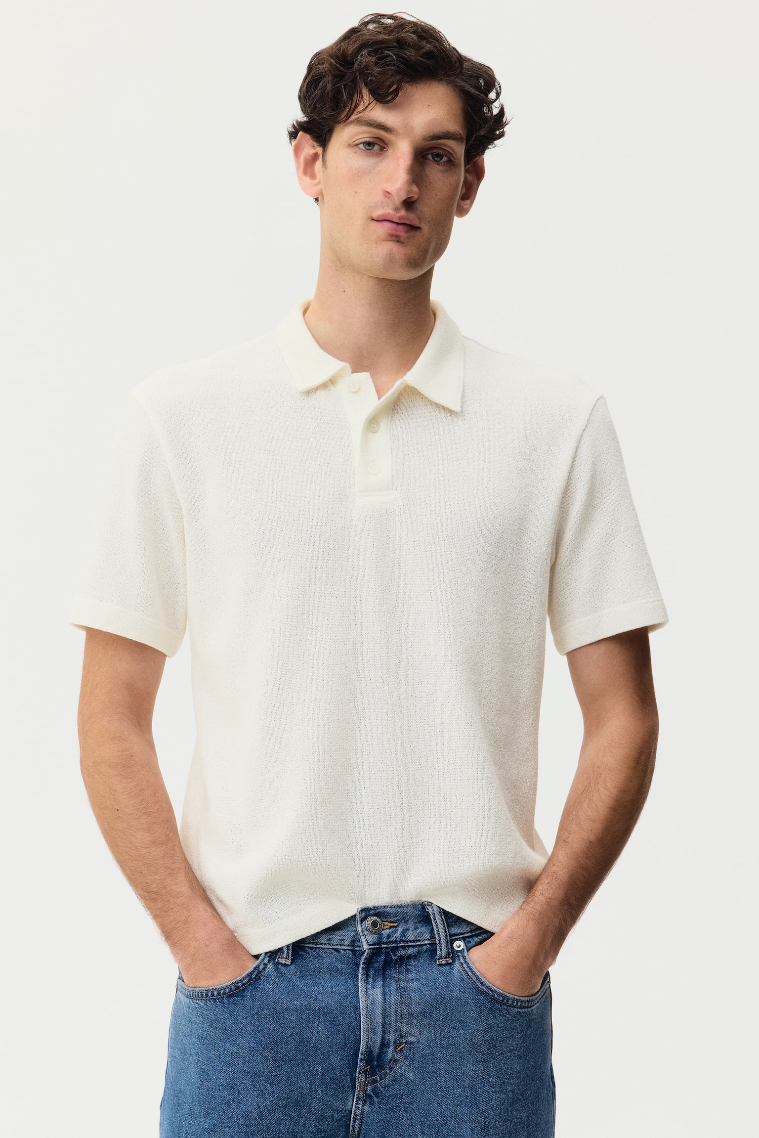 Regular Fit Polo shirt - Cream/Dark blue/Dark brown - 2