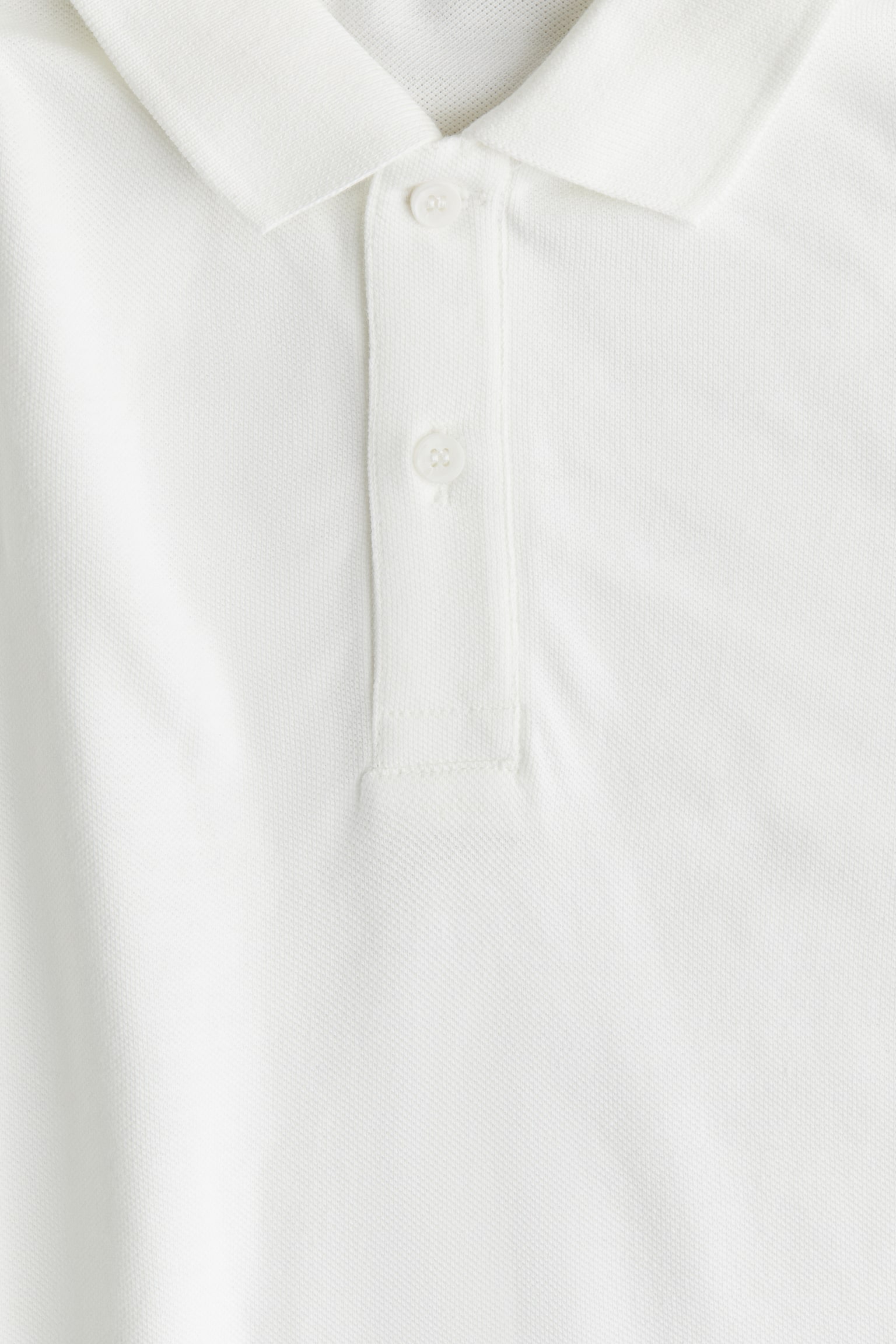 Cotton Piqué Polo Shirt - White/Navy blue/Black - 4