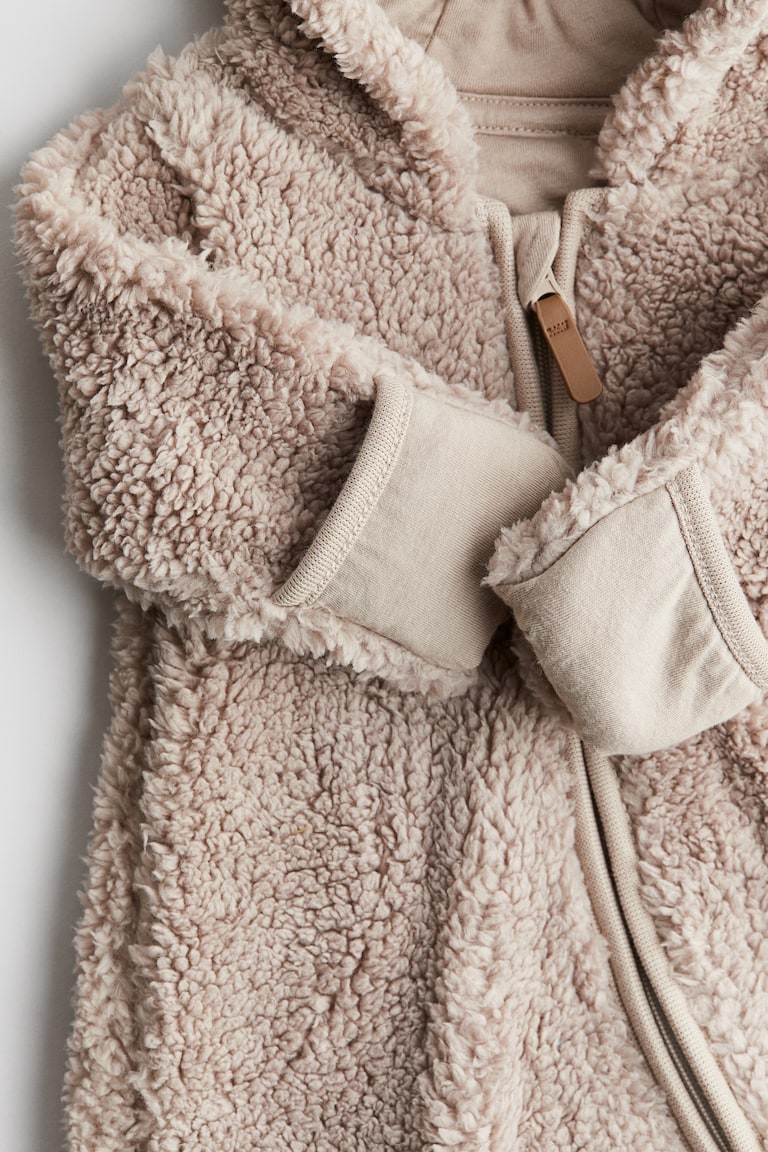 Buzo de peluche con orejas decorativas Beige NIÑOS H&M ES