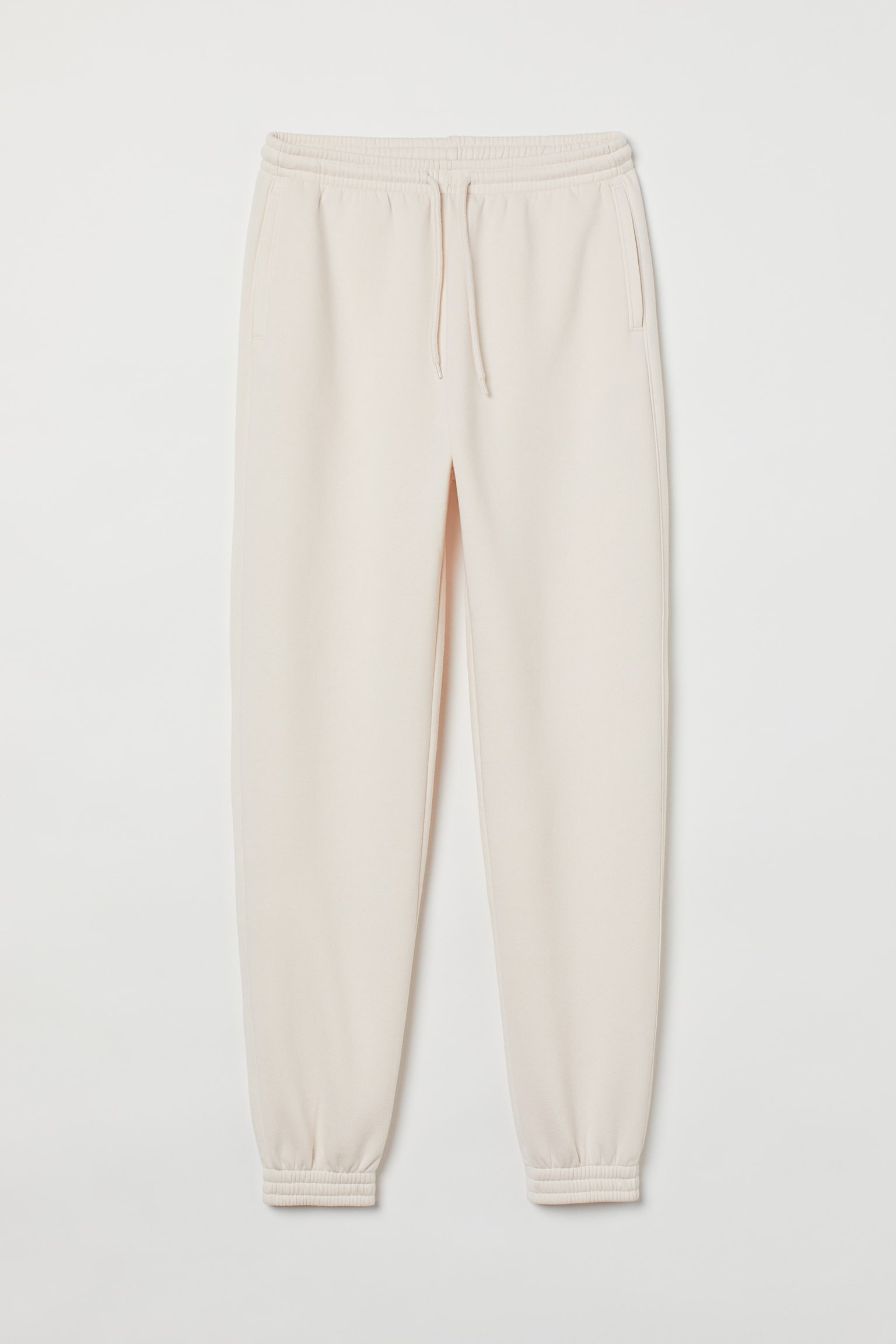 Joggers de cintura alta - Creme/Preto/Cinzento claro mesclado