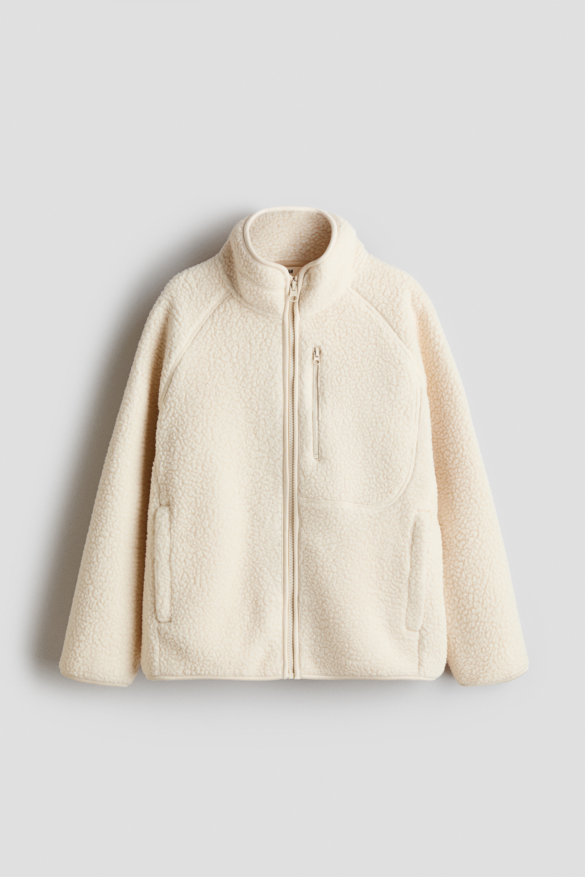 Teddy jacket - Light beige/Black/Khaki green