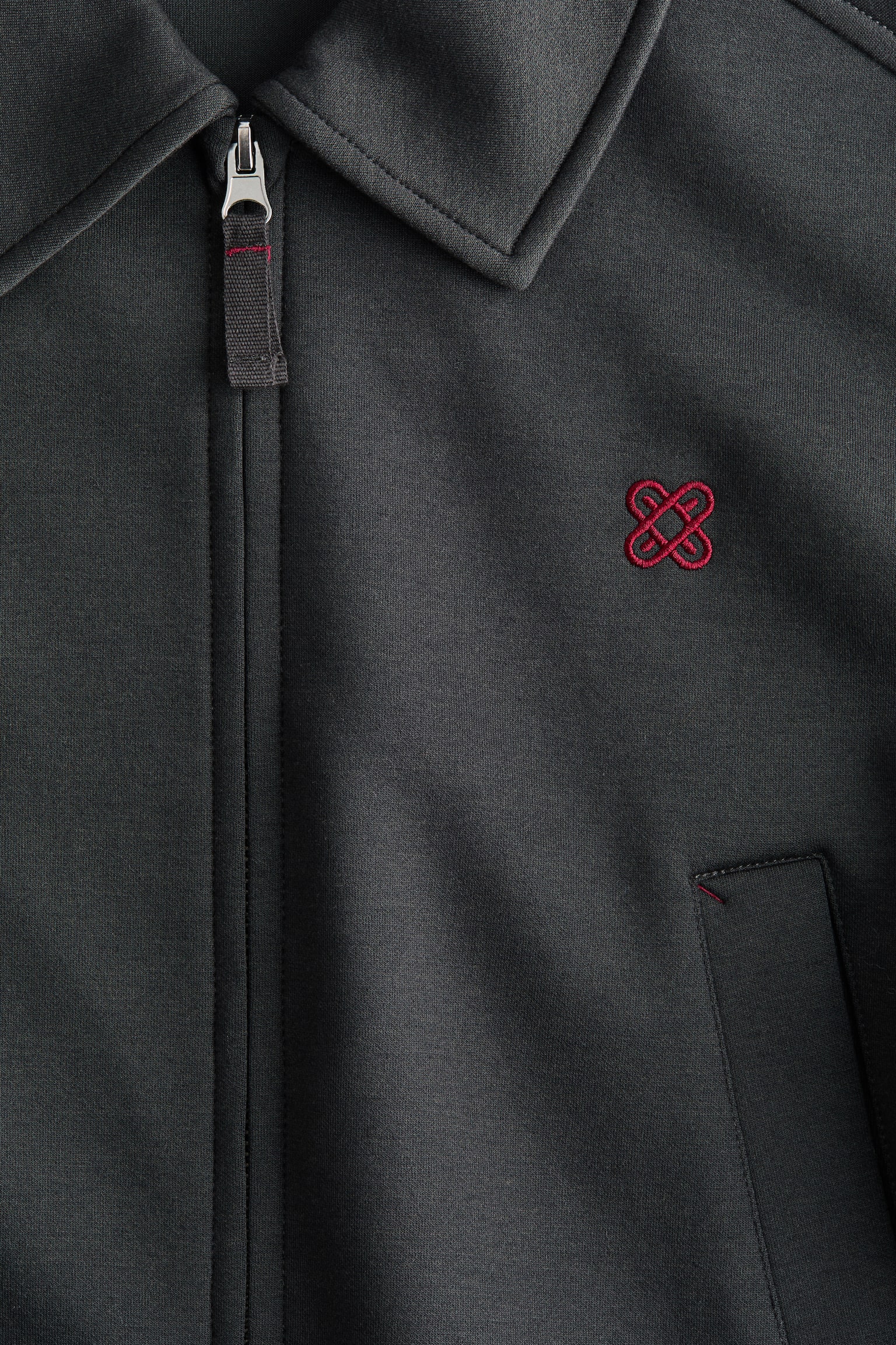 Áo khoác vải scuba - Màu xám đậm - 2