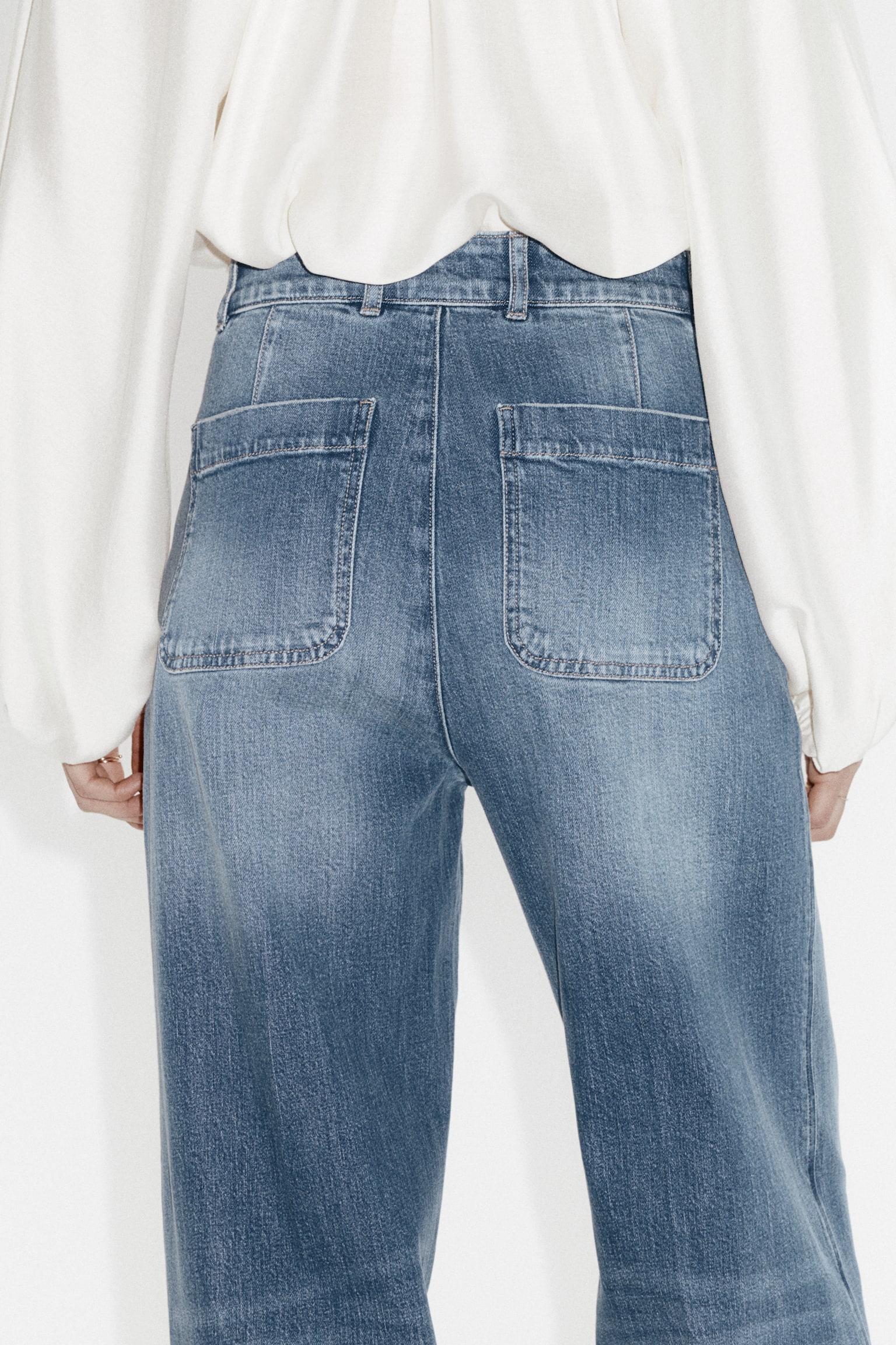 ワイドハイデニム - デニムブルー/ペールイエロー/ダークデニムブルー/ホワイト - 3