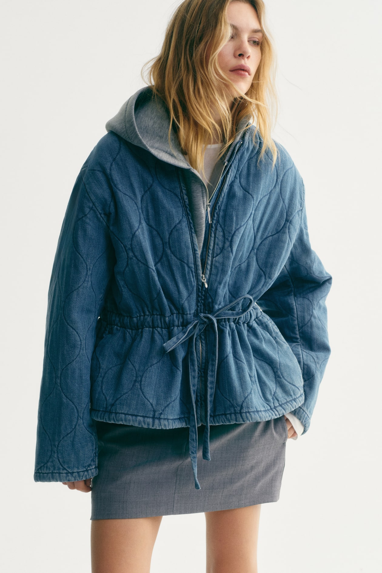 Quilted Denim Jacket