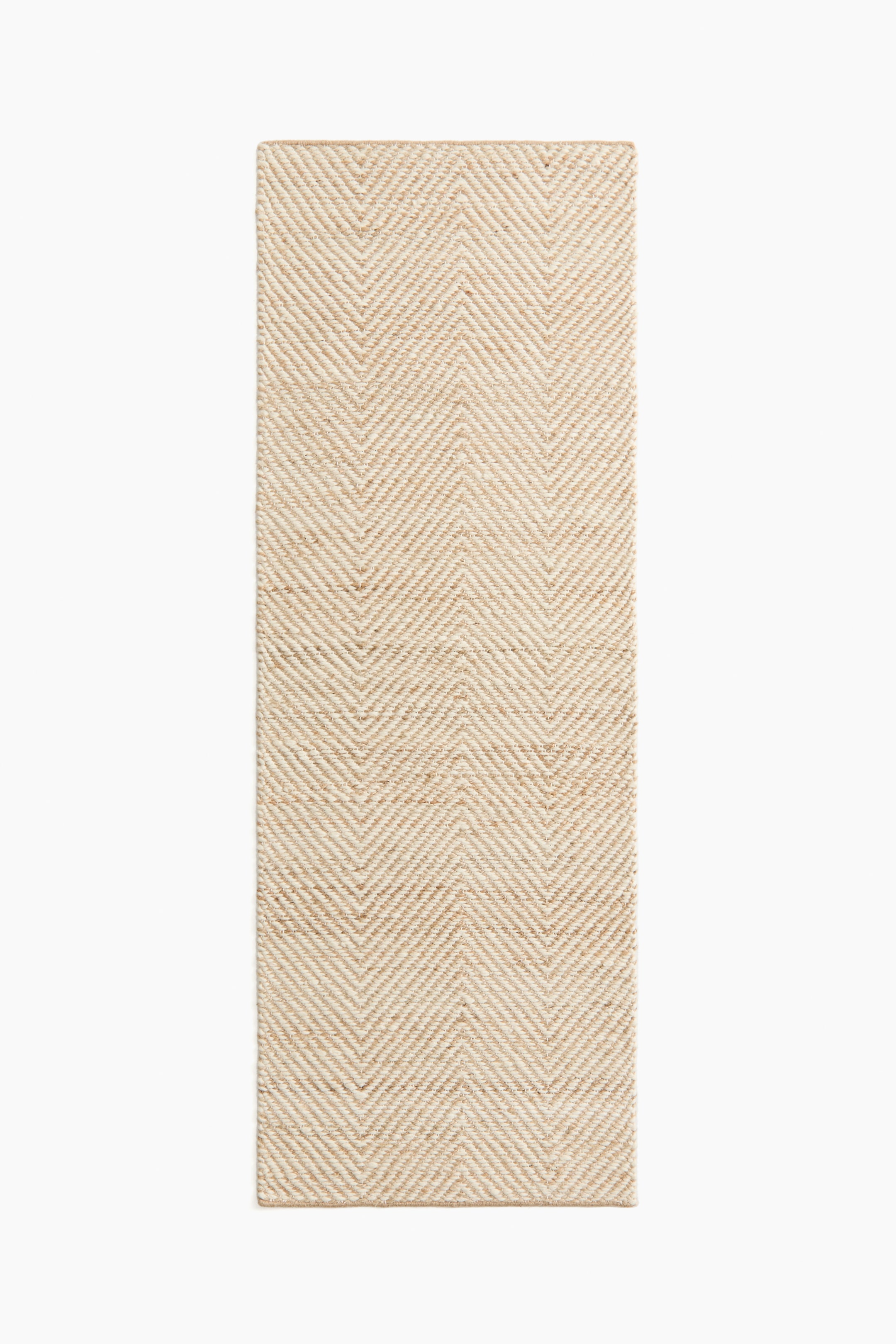 Wool-Blend Herringbone Runner Rug